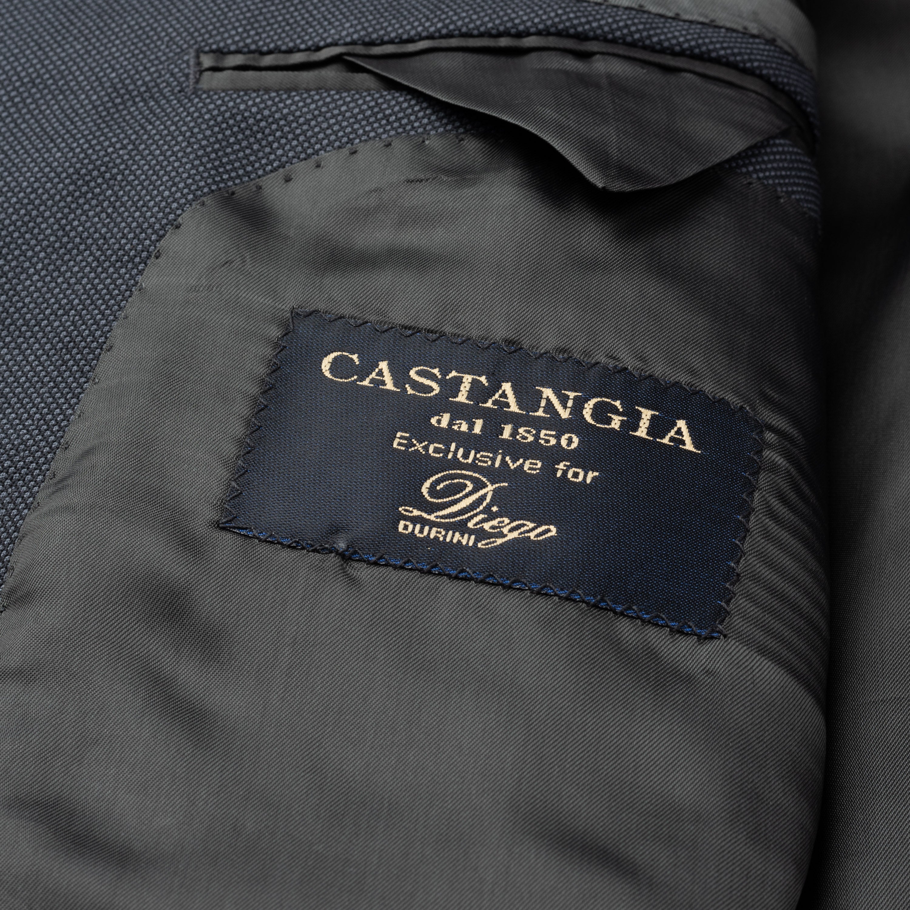 CASTANGIA 1850 for DIEGO DURINI Dark Gray Wool Jacket EU 48 NEW US 38 CASTANGIA