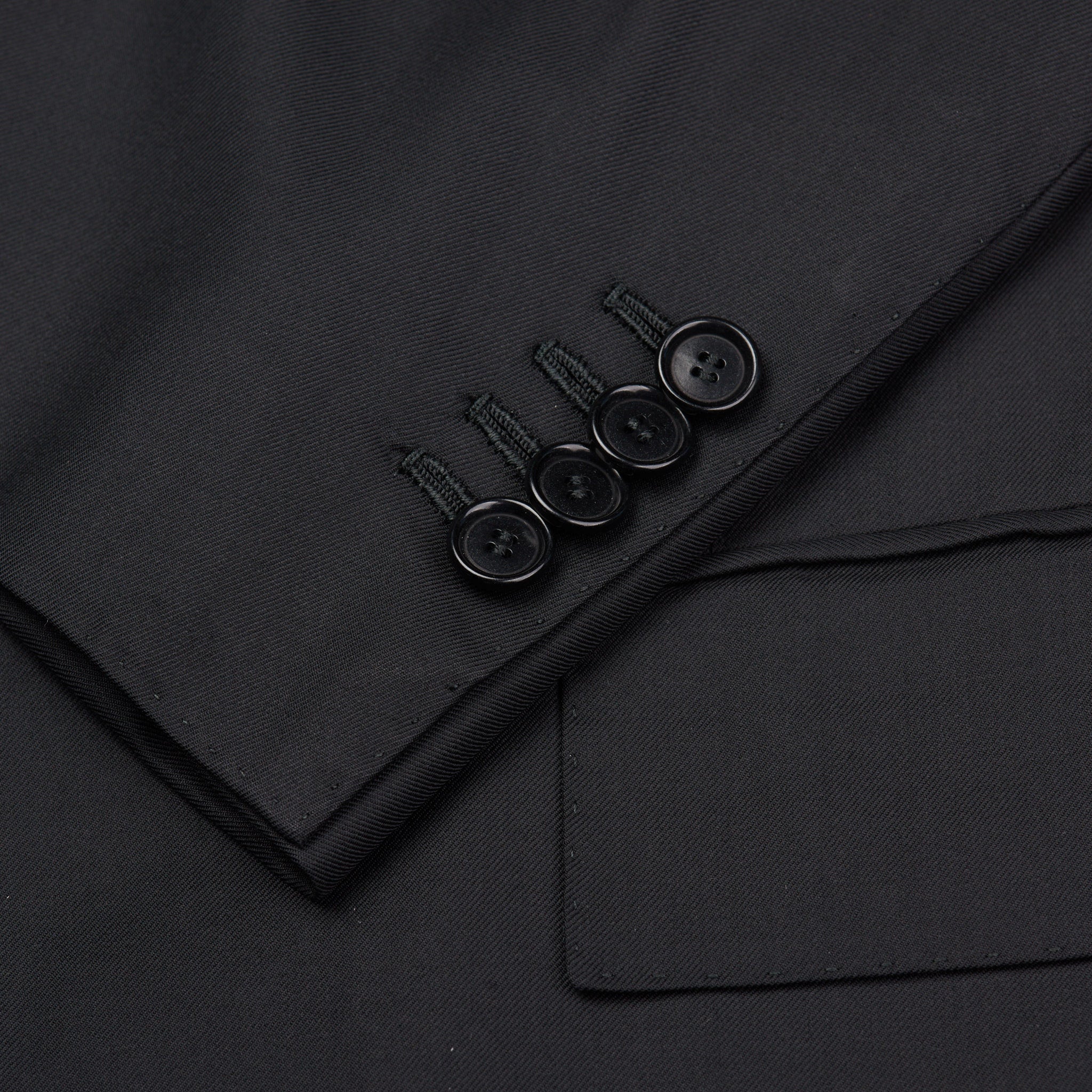 CESARE ATTOLINI Napoli Handmade Black Wool Super 160’s Jacket EU 52 US 42
