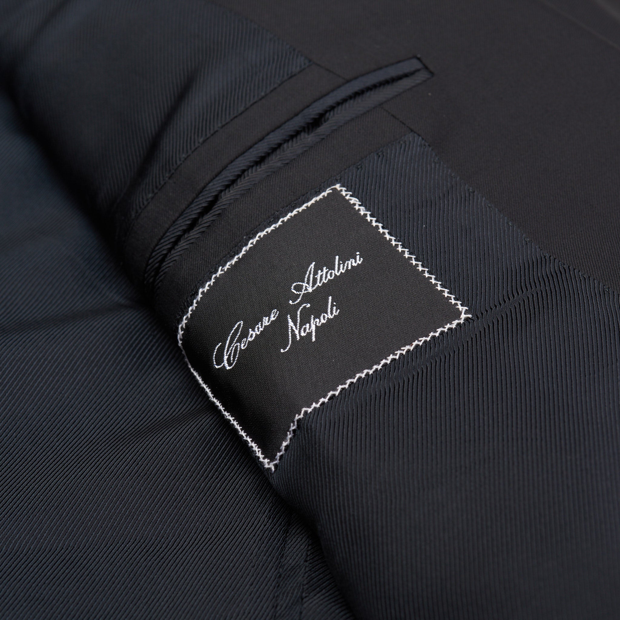 CESARE ATTOLINI Napoli Handmade Black Wool Super 160’s Jacket EU 52 US 42 CESARE ATTOLINI