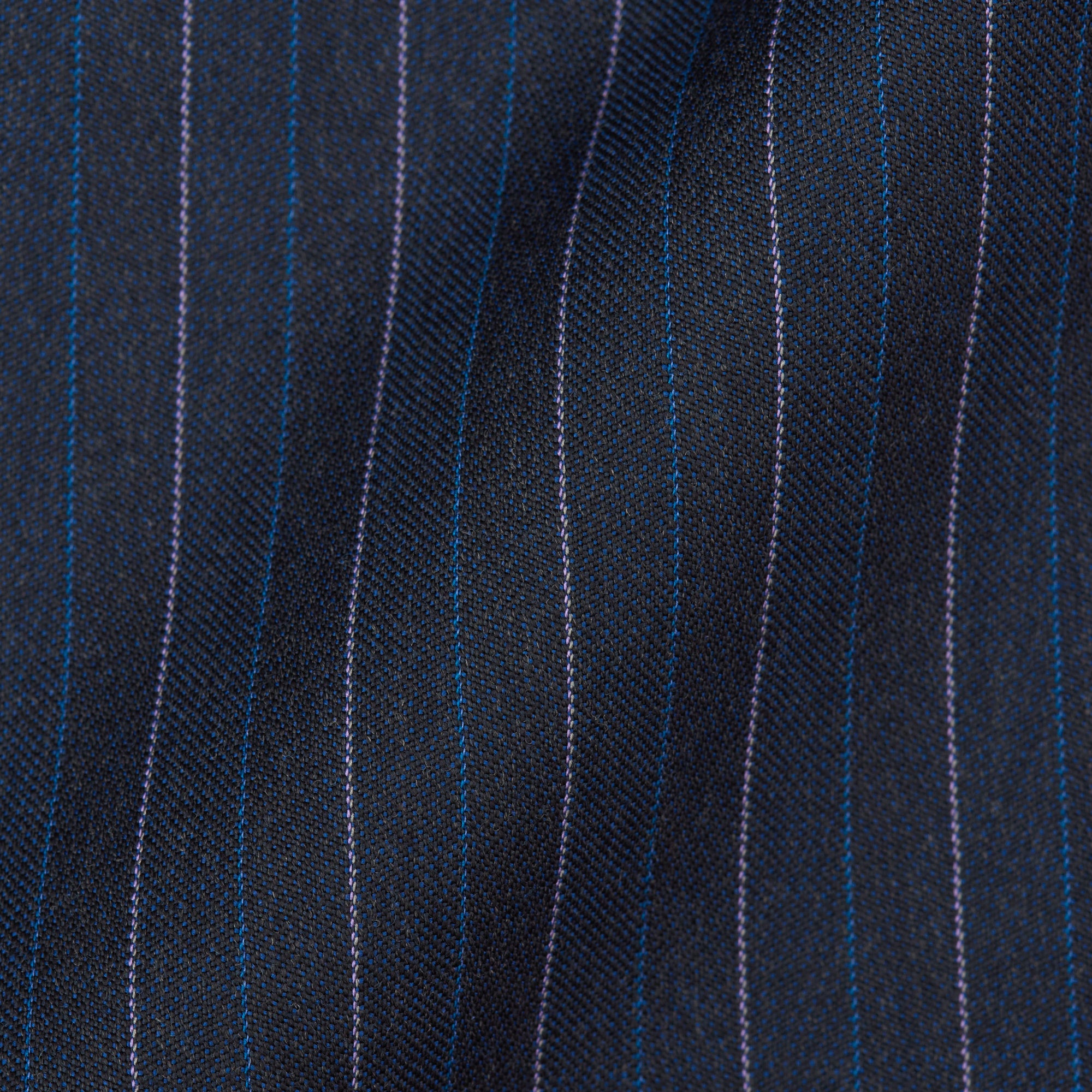 CESARE ATTOLINI Napoli Handmade Blue Striped Wool Suit EU 52 NEW US 42