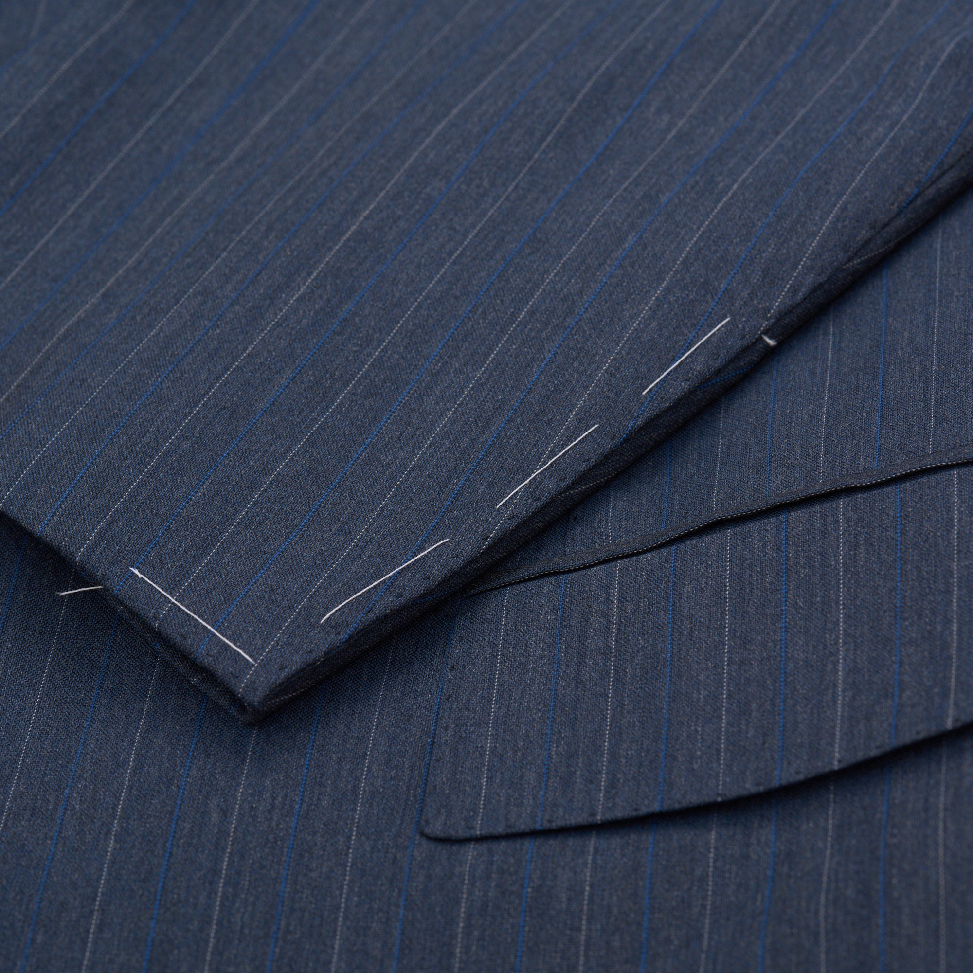 CESARE ATTOLINI Napoli Handmade Blue Striped Wool Super 120's Suit 52 NEW US 42 CESARE ATTOLINI
