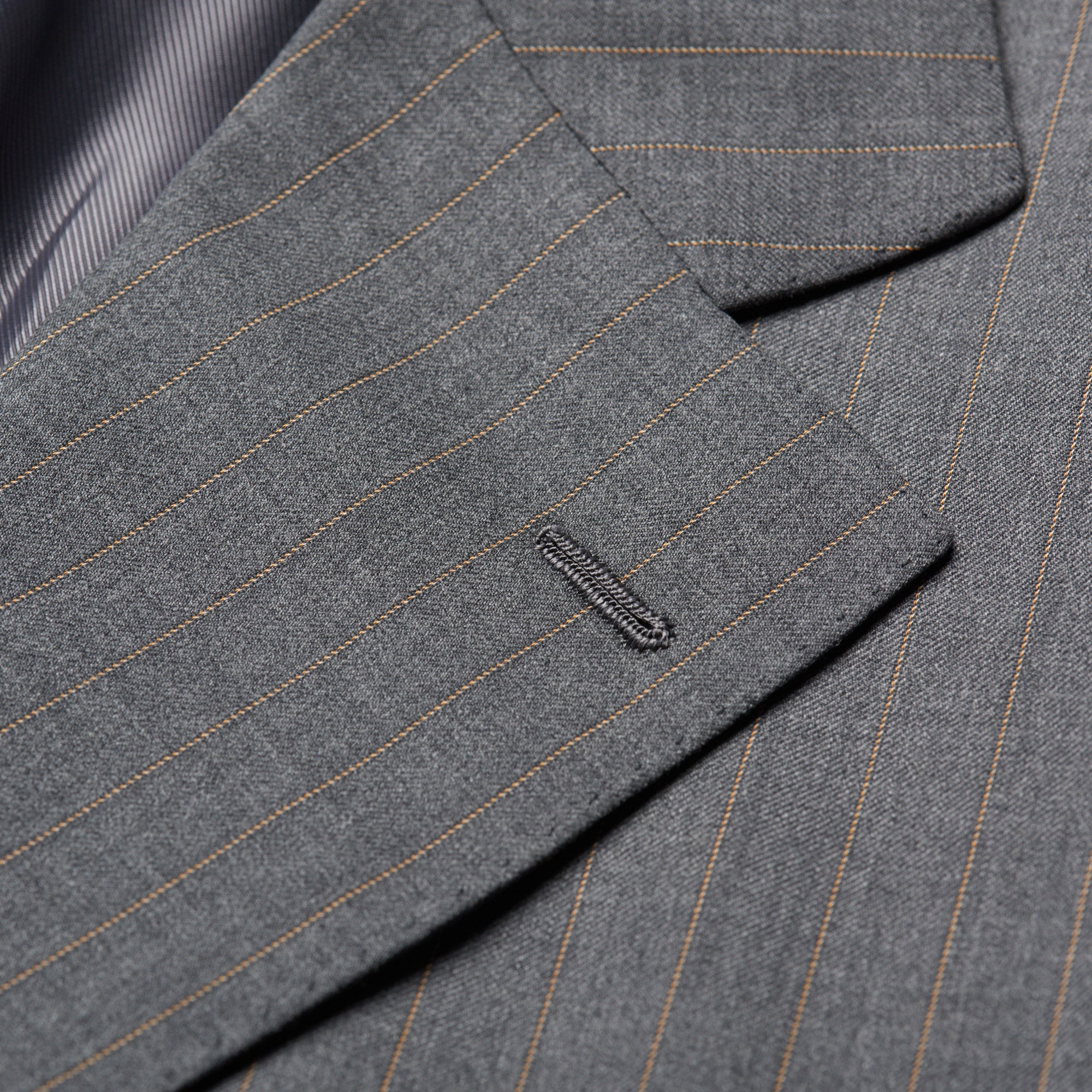 CESARE ATTOLINI Napoli Handmade Gray Striped Wool Super 130's Suit 54 NEW US 44 CESARE ATTOLINI