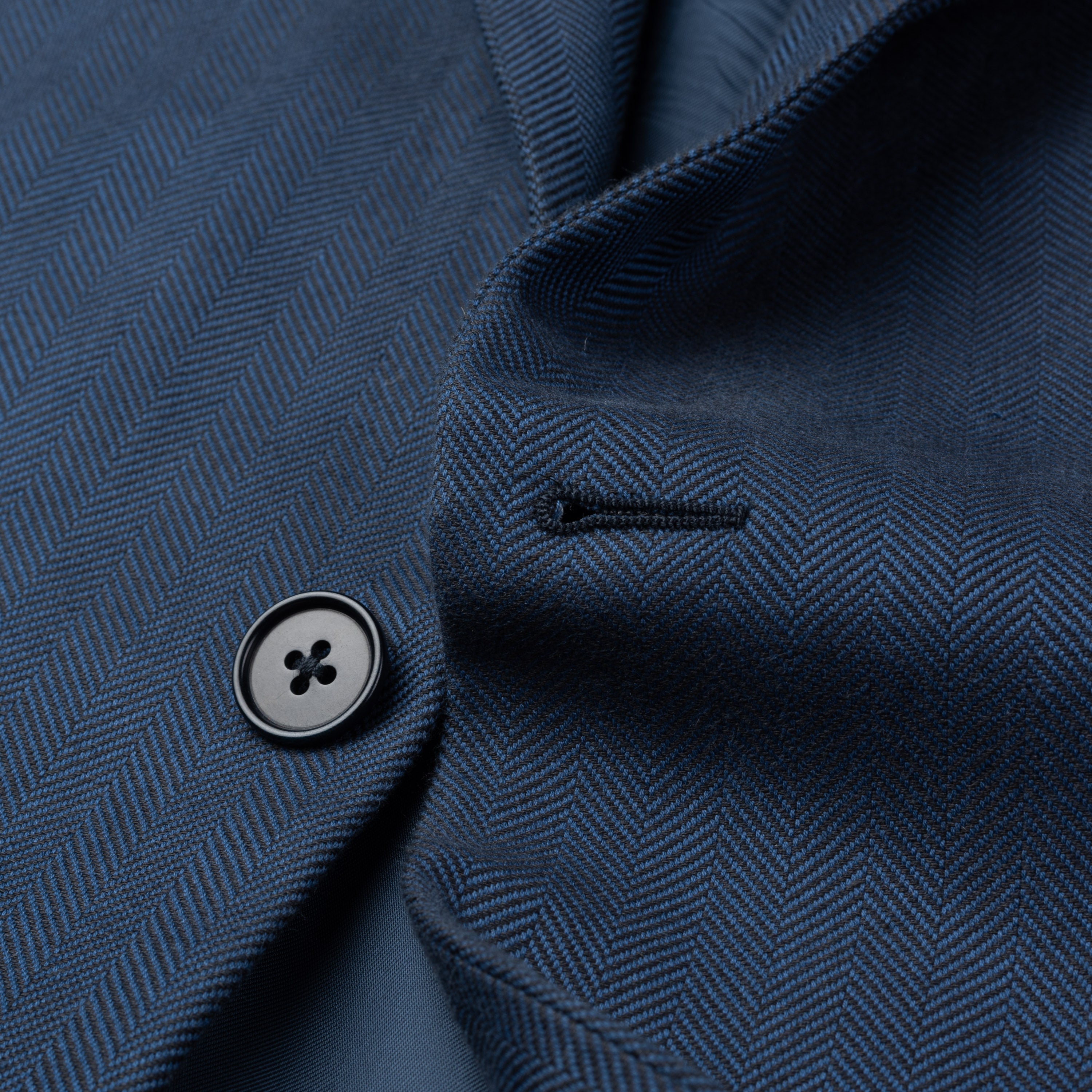 CORSOCHIARO by CASTANGIA Blue Herringbone Cotton Jacket EU 54 NEW US 44