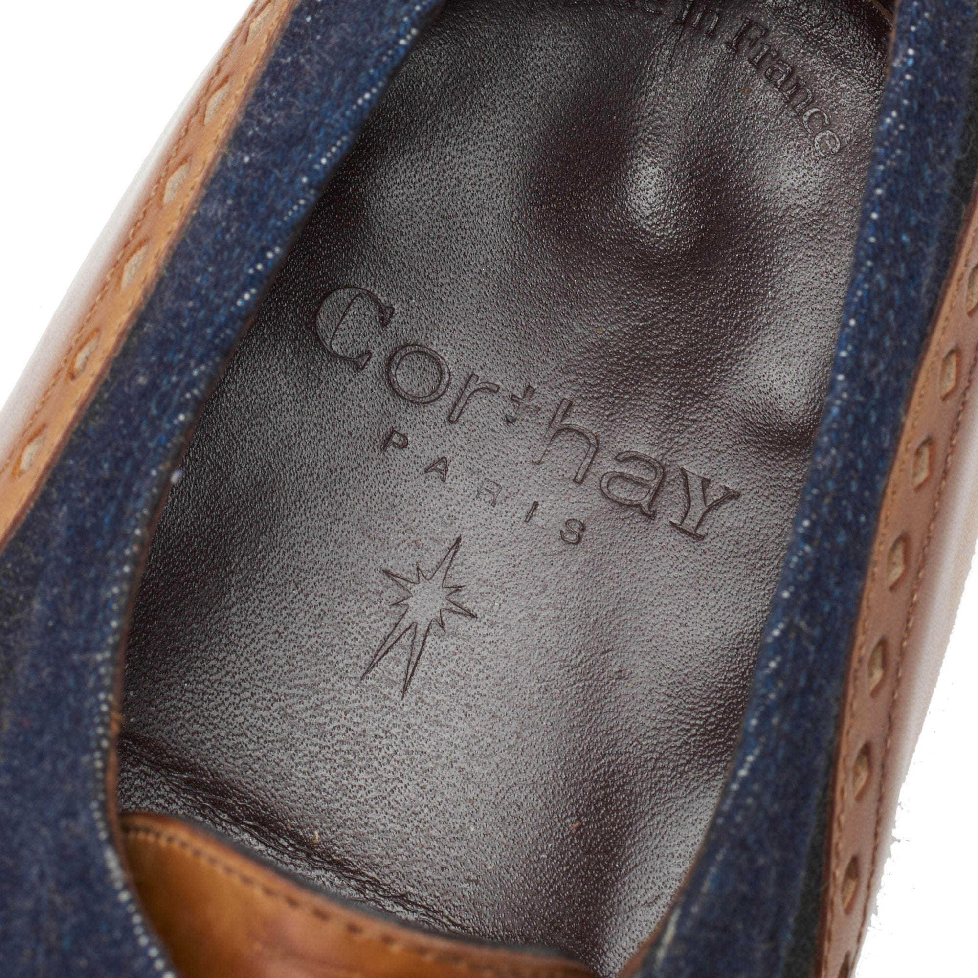 CORTHAY Paris "Wilfrid" Brown Calf Leather 5 Eyelet Oxford Shoes Size 7.5 Trees CORTHAY