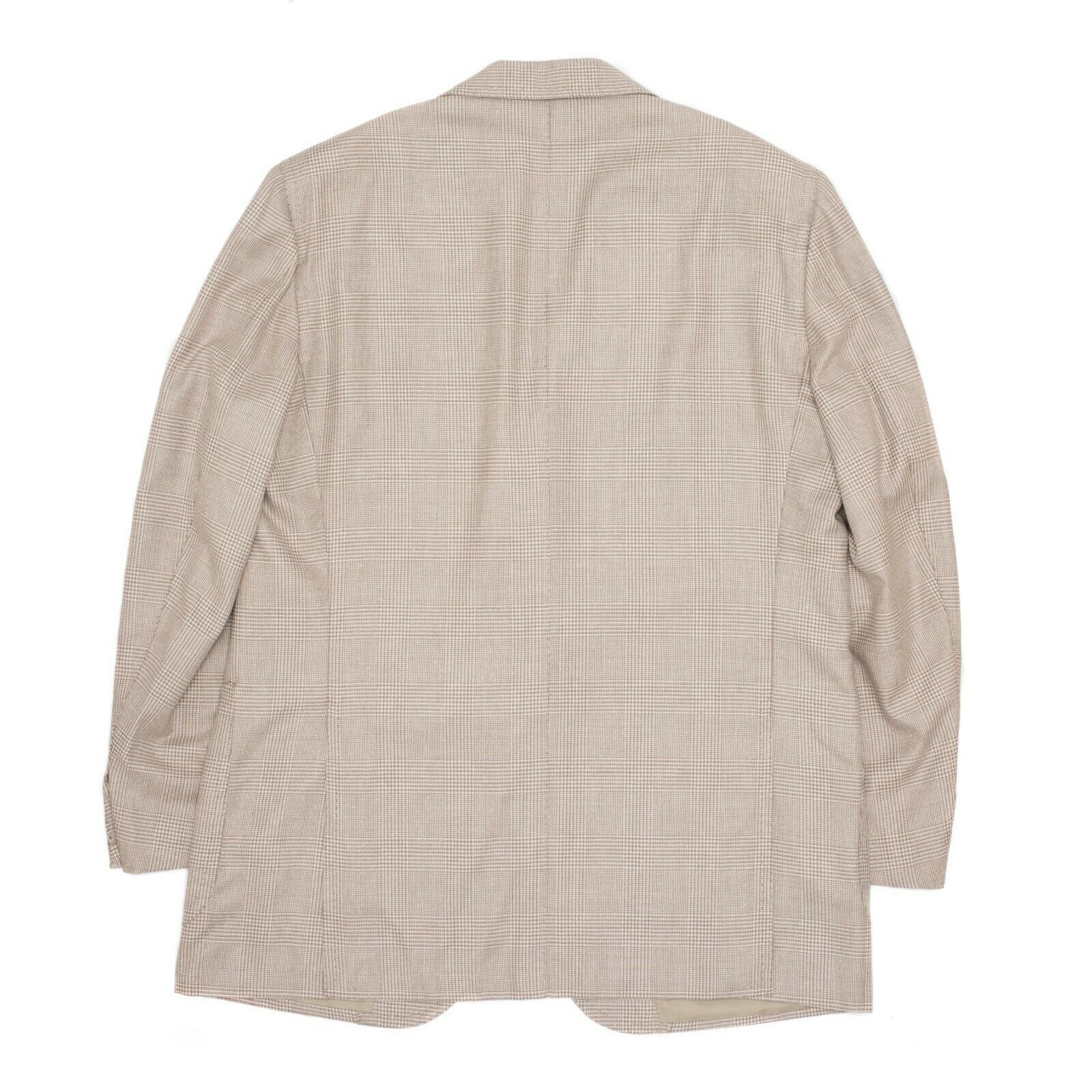 Cesare ATTOLINI Handmade Glen Plaid Silk-Wool Super 150' Jacket 58 NEW US 48