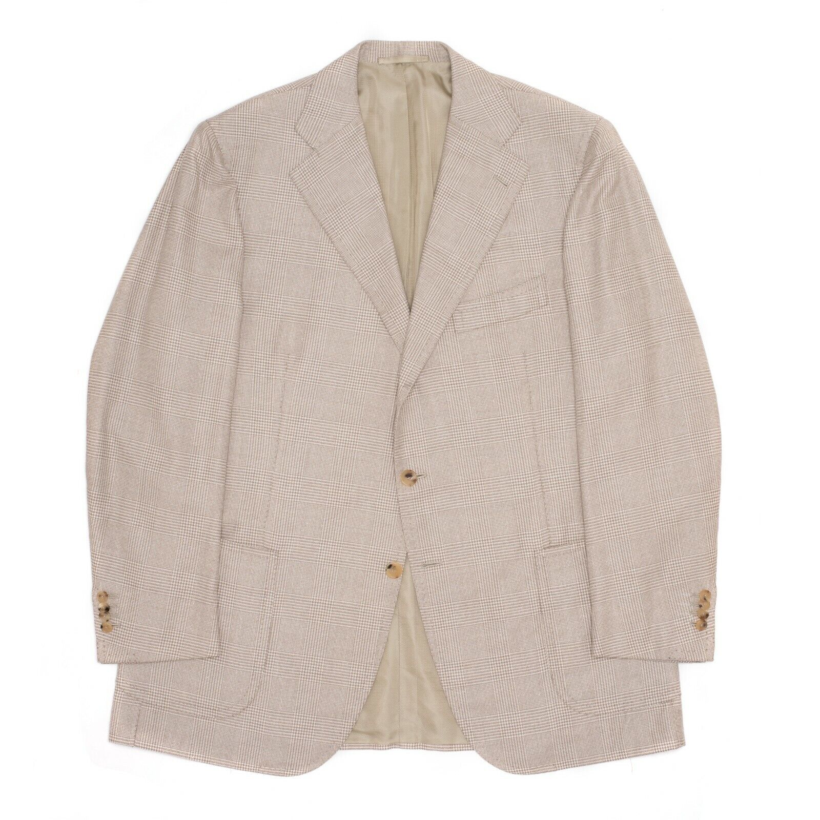 Cesare ATTOLINI Handmade Glen Plaid Silk-Wool Super 150' Jacket 58 NEW US 48 CESARE ATTOLINI