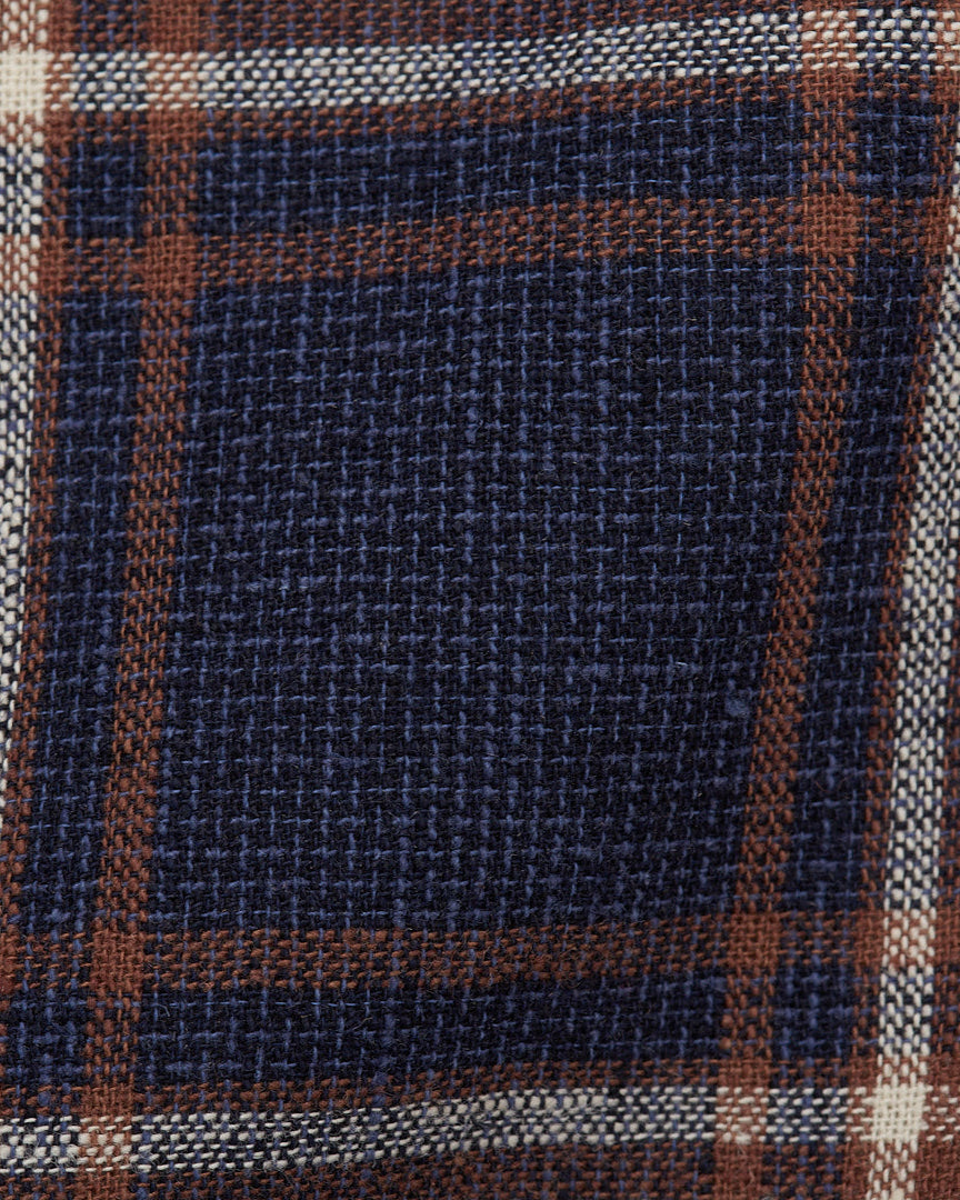 DAVID BROWN Blue Plaid Cotton-Linen Sport Coat Jacket NEW Slim fit DAVID BROWN