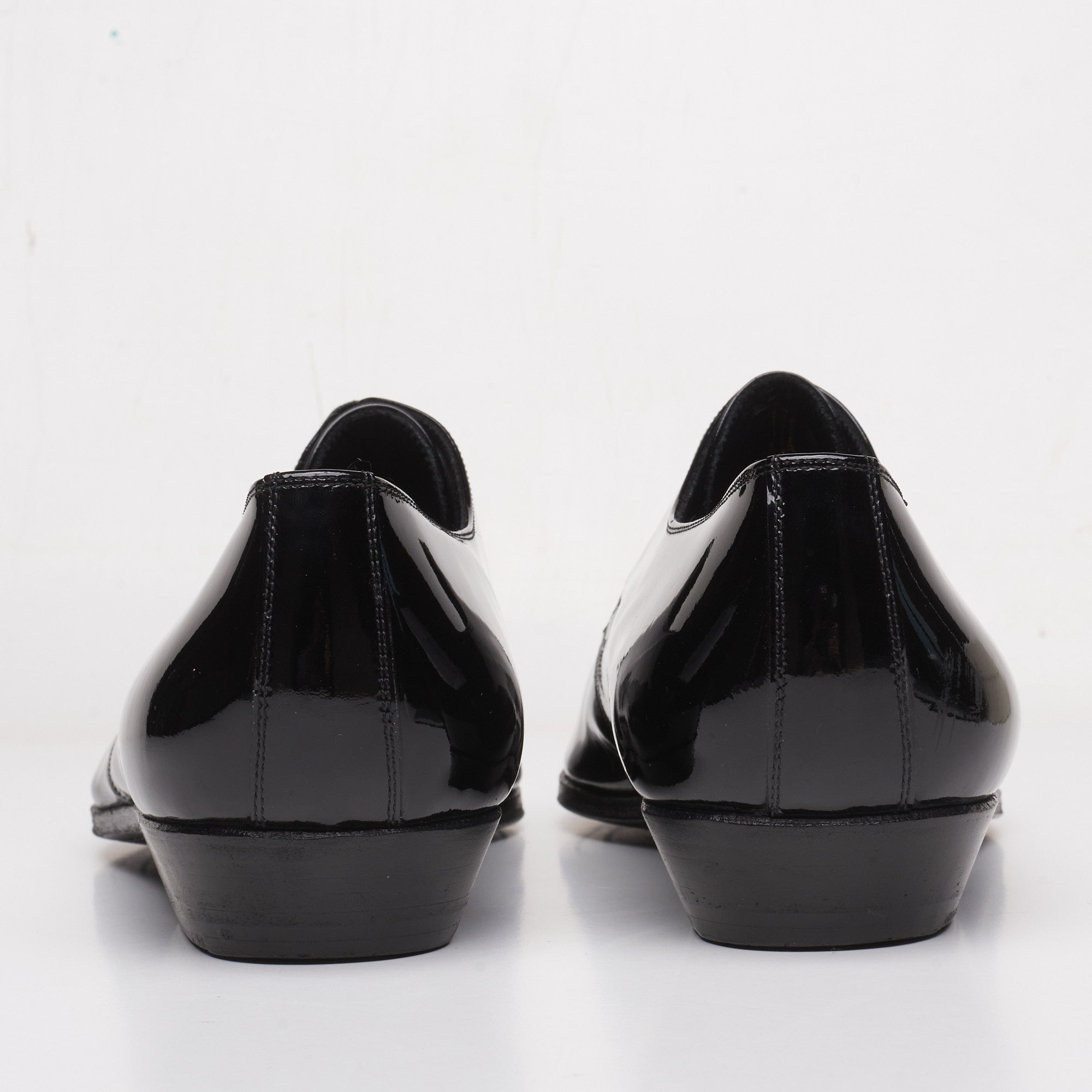 DIOR Défilé Black Patent Leather 2 Eyelet Derby Dress Shoes EU 42.5 NEW US 9.5 DIOR