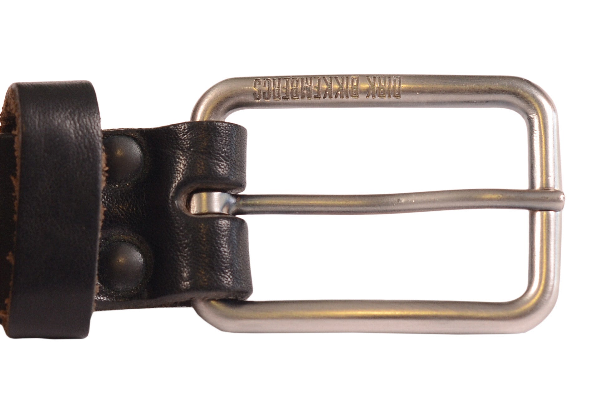 DIRK BIKKEMBERGS Black Leather Thin Belt with Rectangular Buckle 54 NEW 90cm/ 36 DIRK BIKKEMBERGS