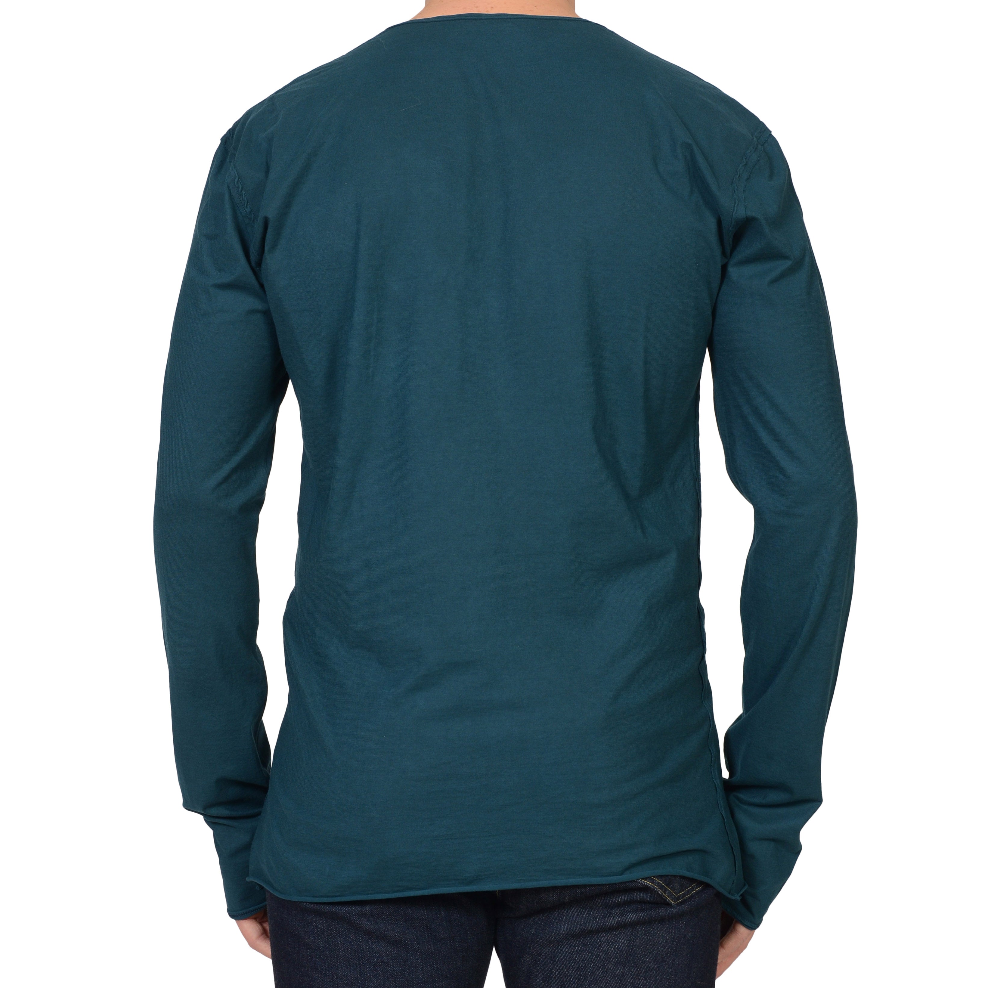 DOLCE & GABBANA Green Cotton Long Sleeve T-Shirt EU 52 US L DOLCE & GABBANA