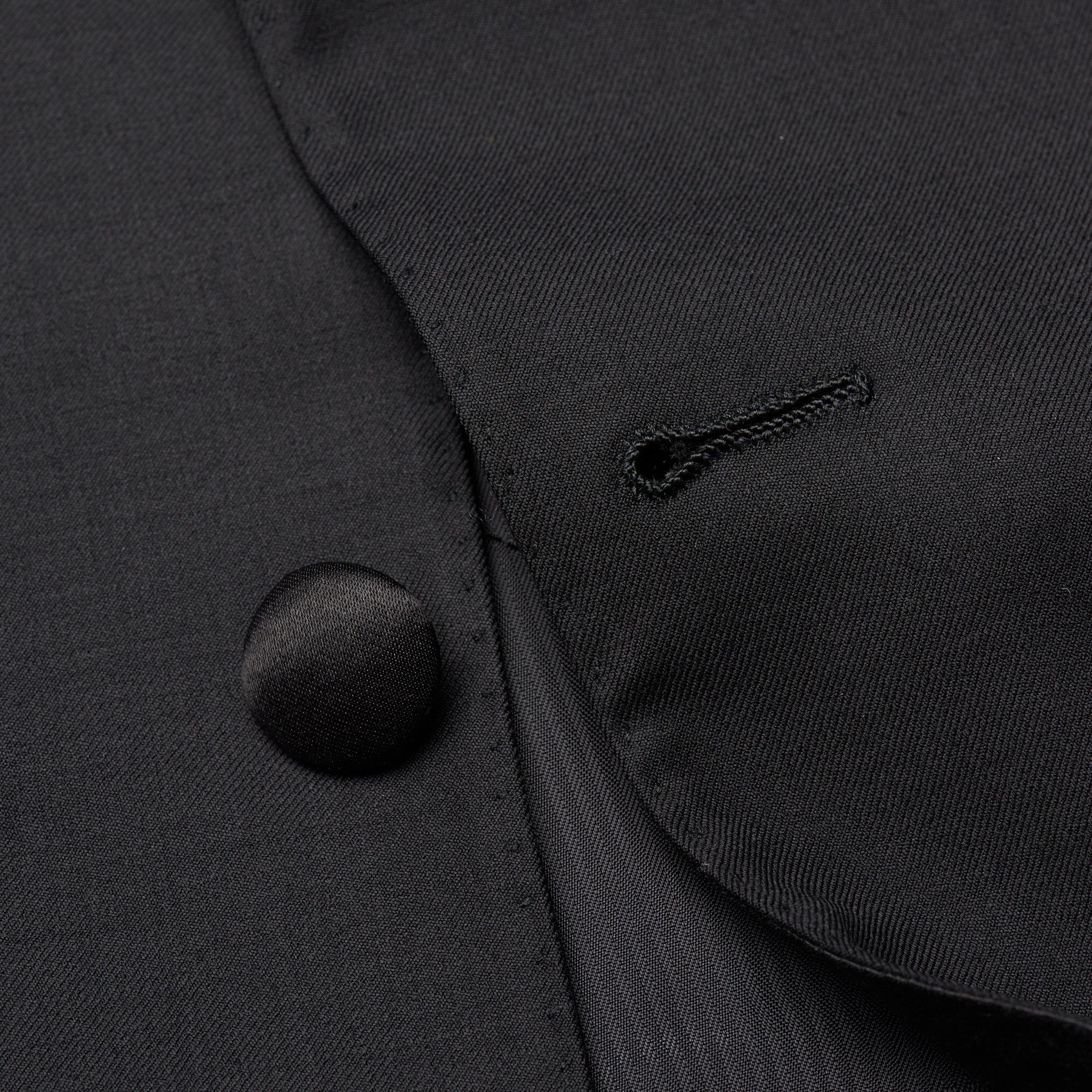 D'AVENZA Handmade Black Wool Super 130's 4 Button Formal Suit EU 50 NEW US 40 D'AVENZA