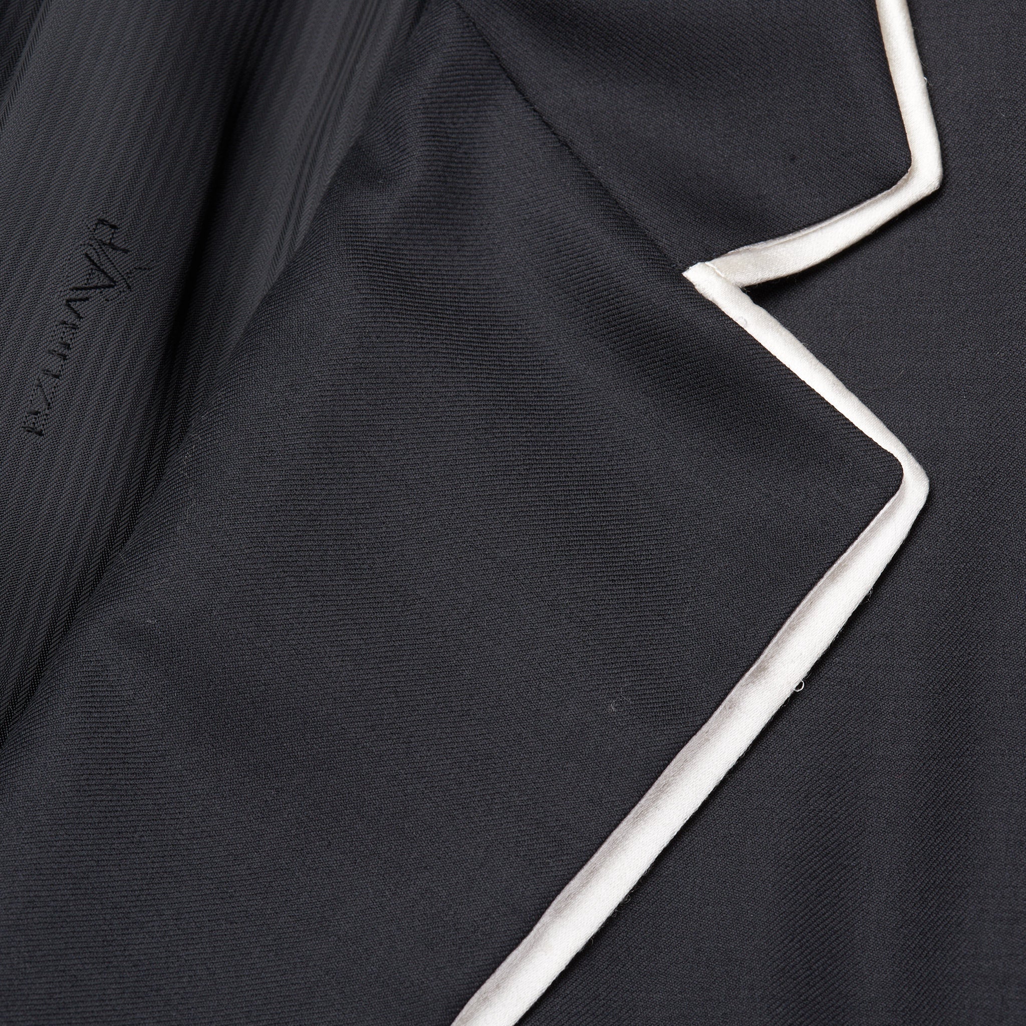 D'AVENZA Handmade Black Wool Super 150's Formal Suit EU 56 NEW US 46 D'AVENZA