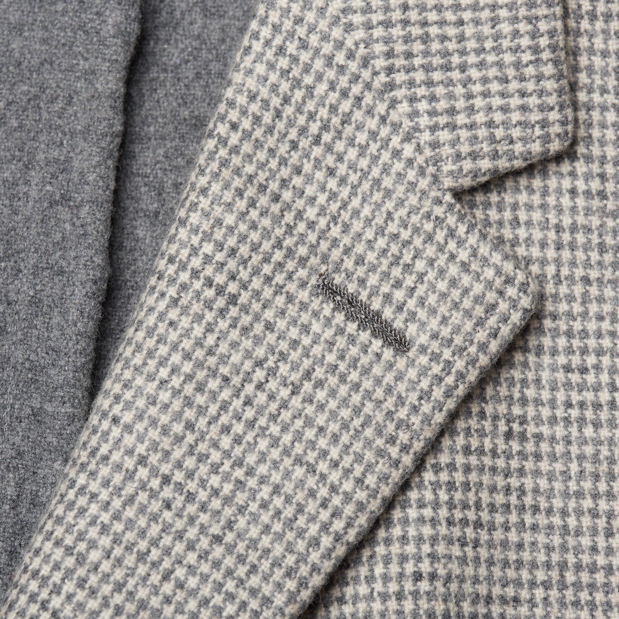 D'AVENZA Handmade Gray Houndstooth Wool-Cashmere Coat EU 50 NEW US 40 D'AVENZA
