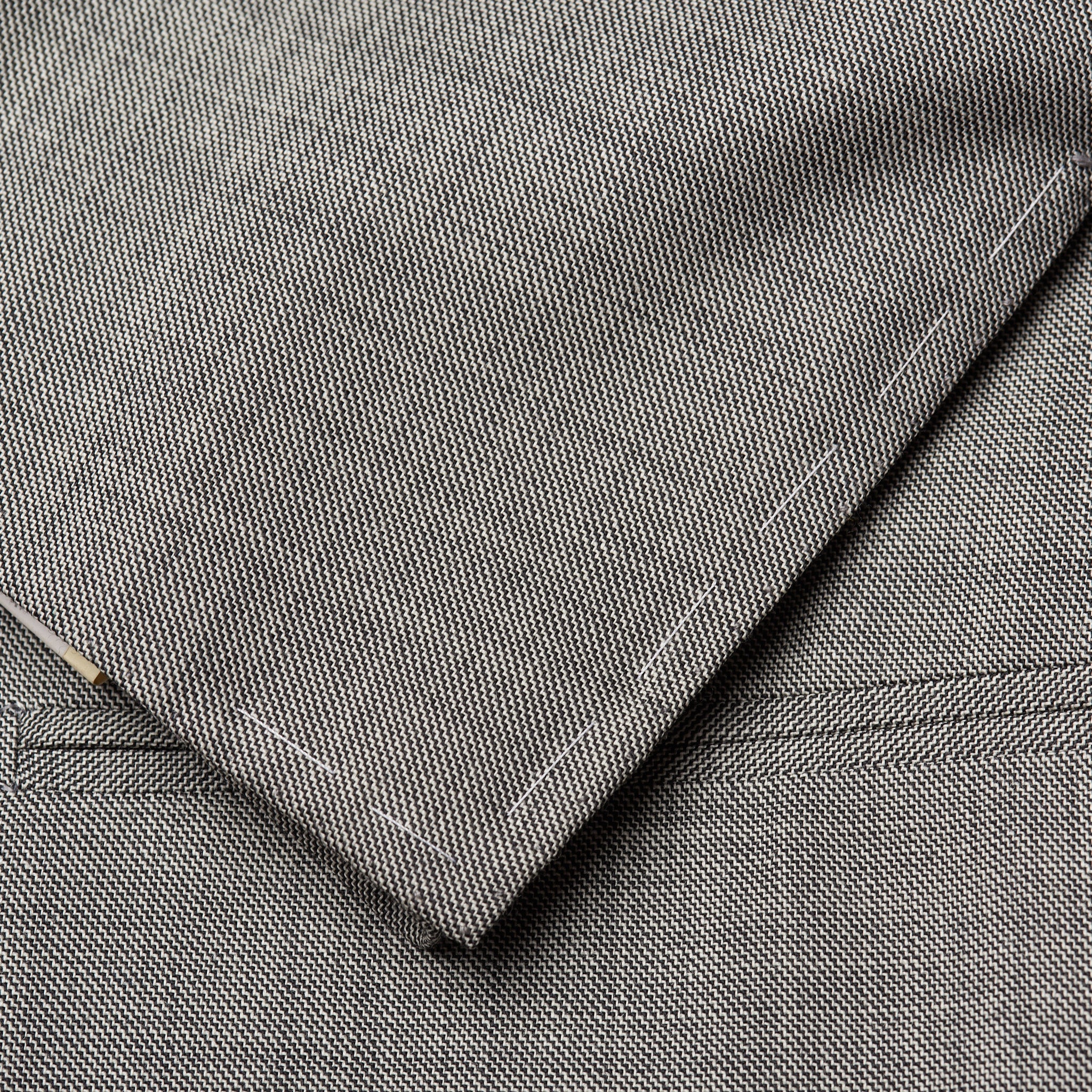D'AVENZA Handmade Gray Wool Double Breasted Suit EU 52 NEW US 42 D'AVENZA