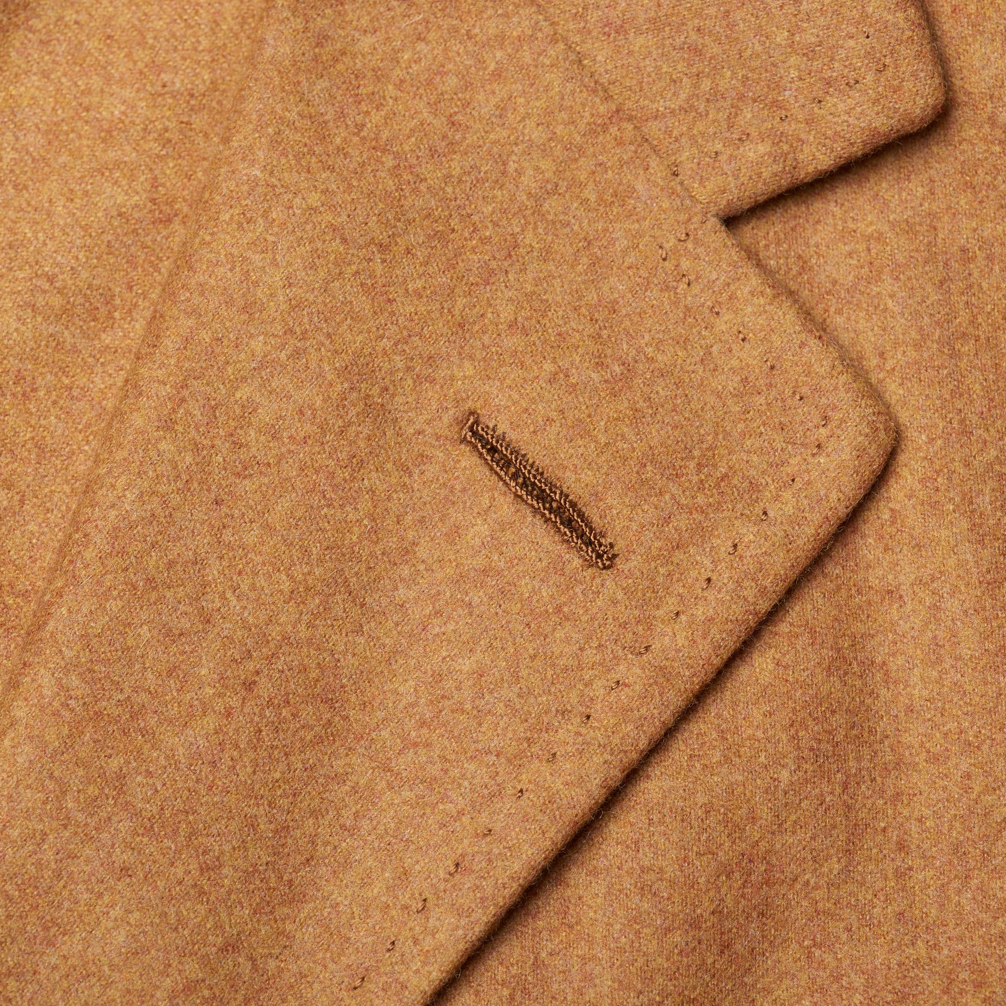 D'AVENZA Handmade Tan Cashmere Unlined Suit EU 50 NEW US 40