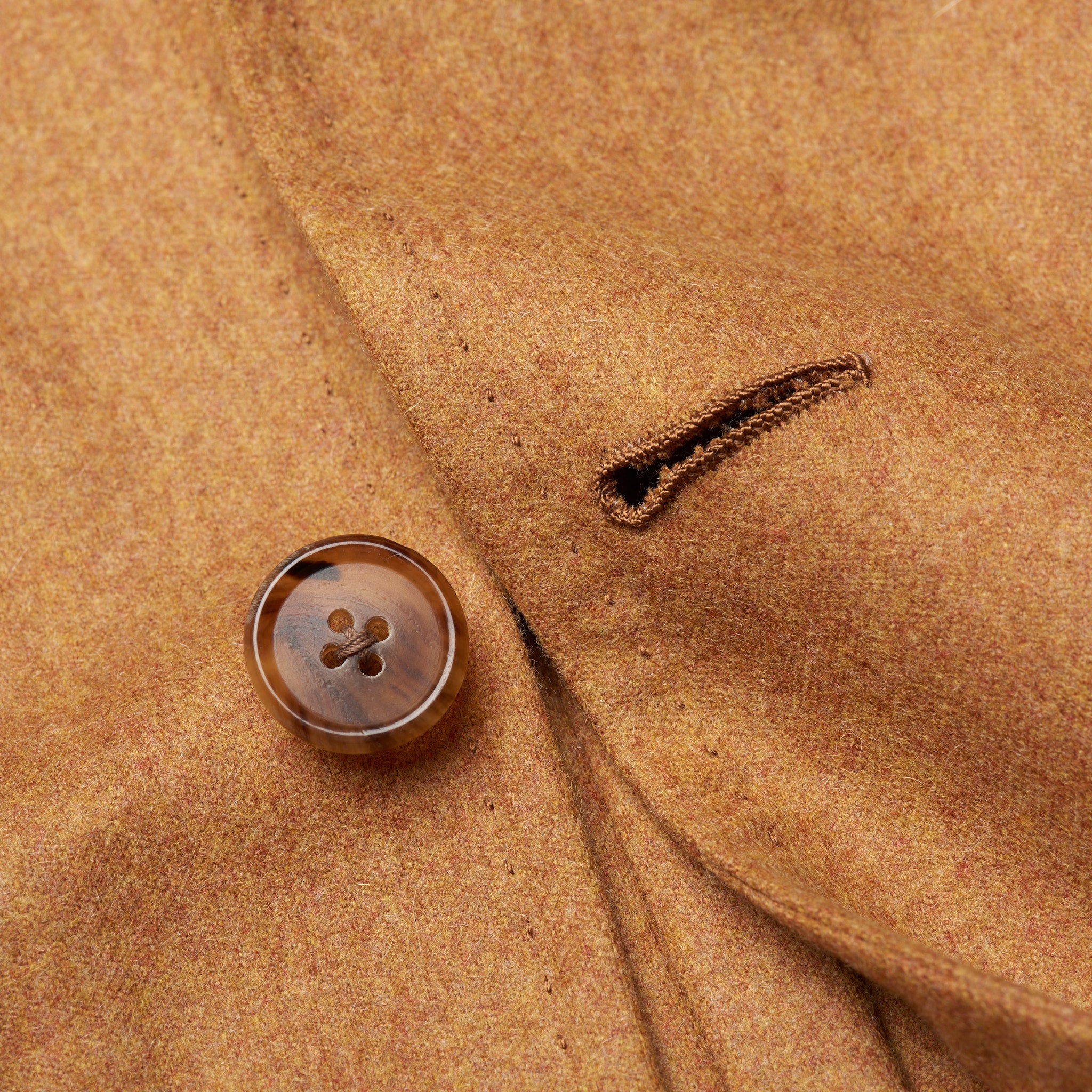 D'AVENZA Handmade Tan Cashmere Unlined Suit EU 50 NEW US 40