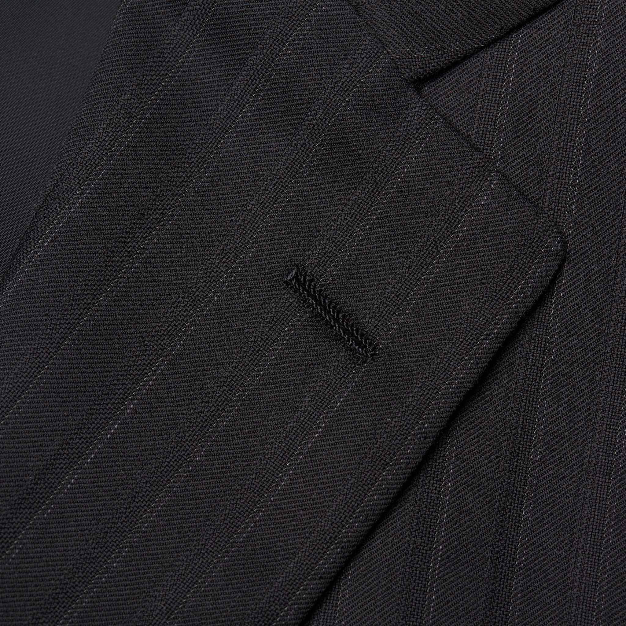 D'AVENZA Roma Handmade Black Striped Wool Suit EU 50 NEW US 40 – SARTORIALE