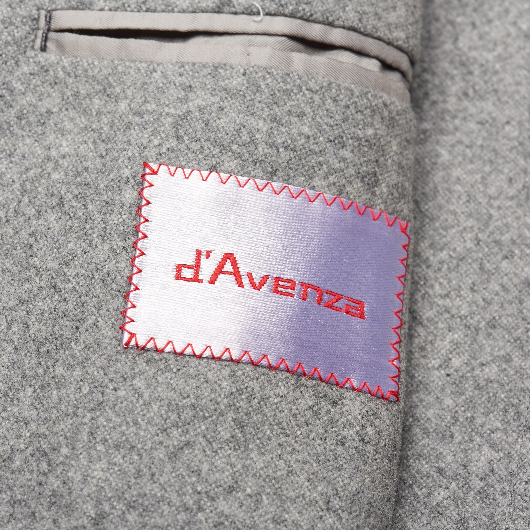 D'AVENZA Roma Handmade Gray Wool-Cashmere Unlined Flannel Suit 50 NEW US 40 D'AVENZA