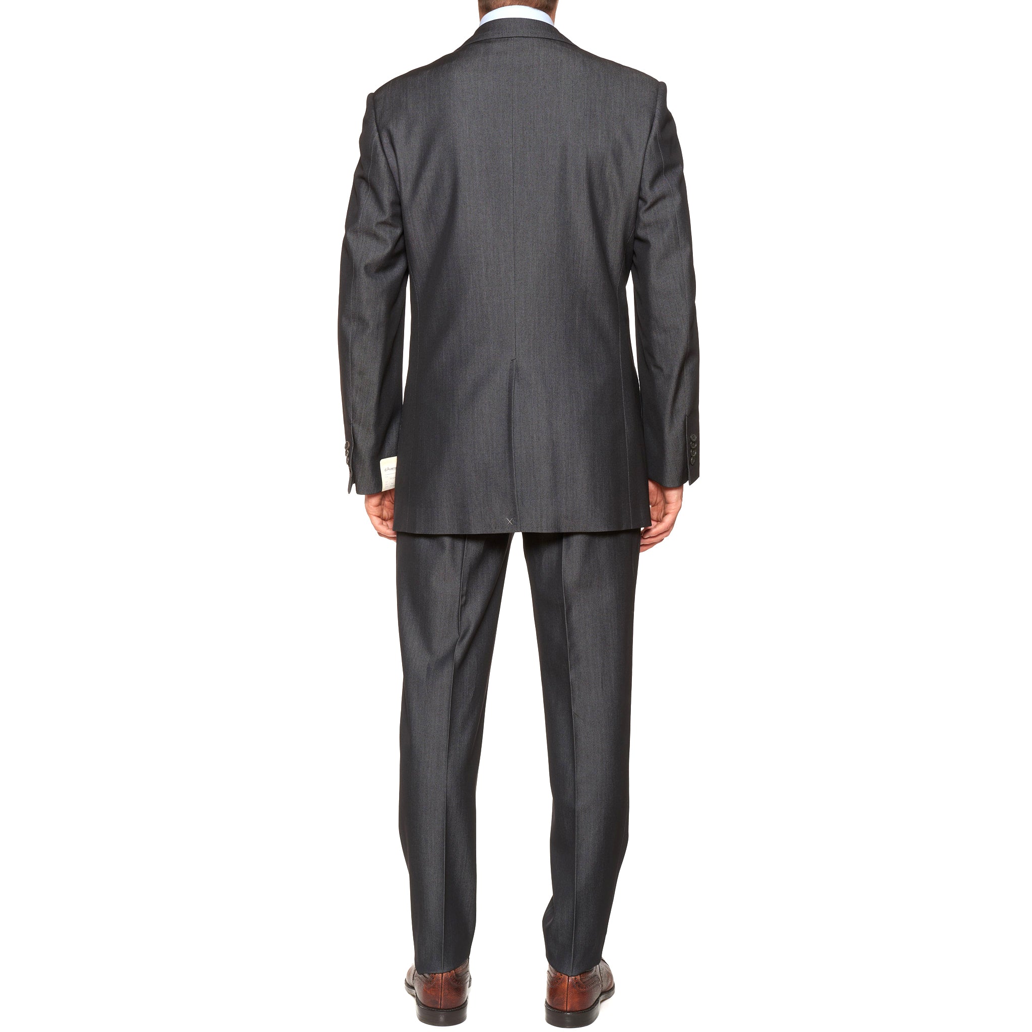 D'AVENZA Roma Handmade Gray Wool Blend Twill Suit EU 50 NEW US 40 D'AVENZA