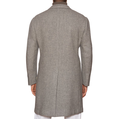 D'AVENZA Roma Handmade Gray Wool Over Coat EU 50 NEW US M