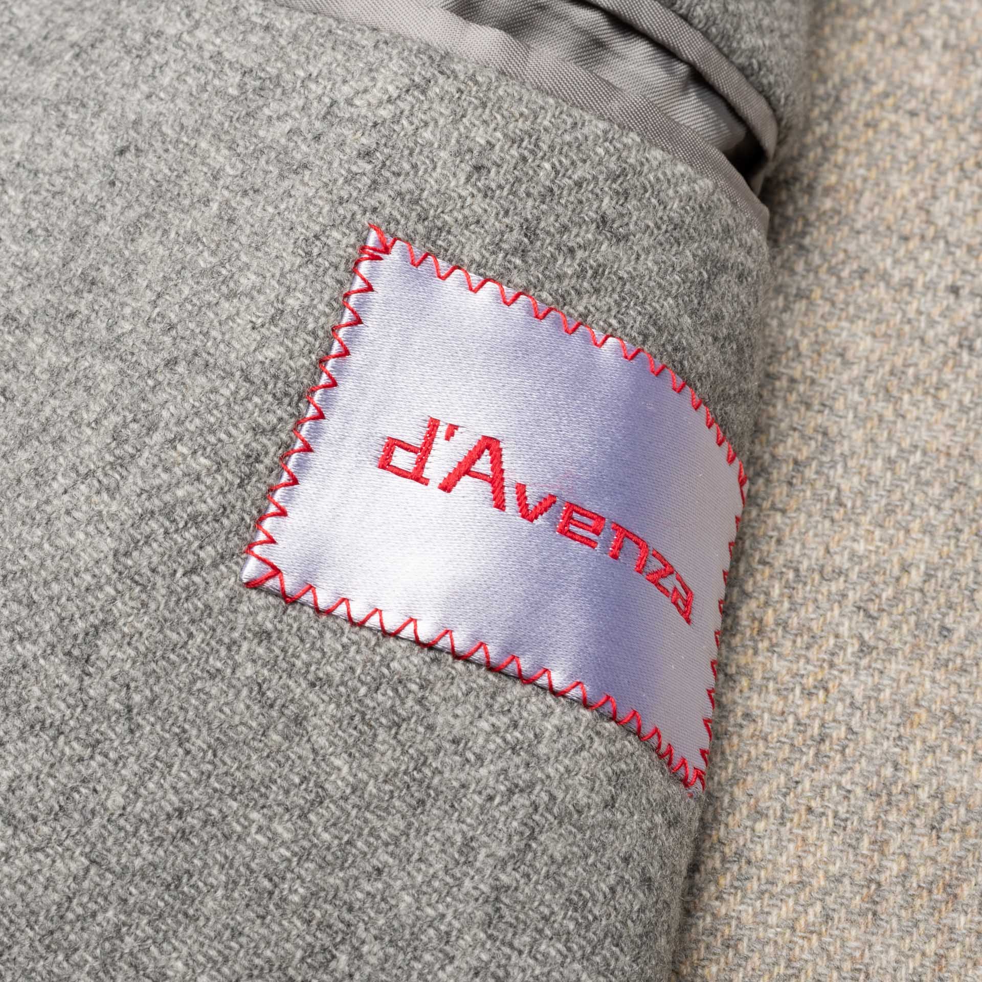 D'AVENZA Roma Handmade Gray Wool Over Coat EU 50 NEW US 40 D'AVENZA