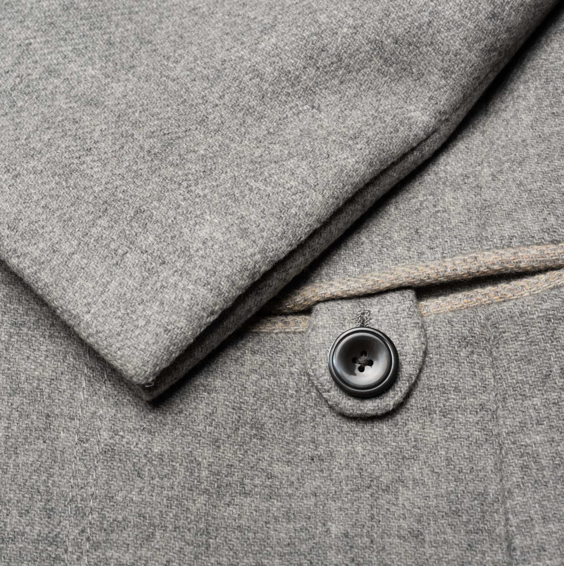 D'AVENZA Roma Handmade Gray Wool Over Coat EU 50 NEW US 40 D'AVENZA
