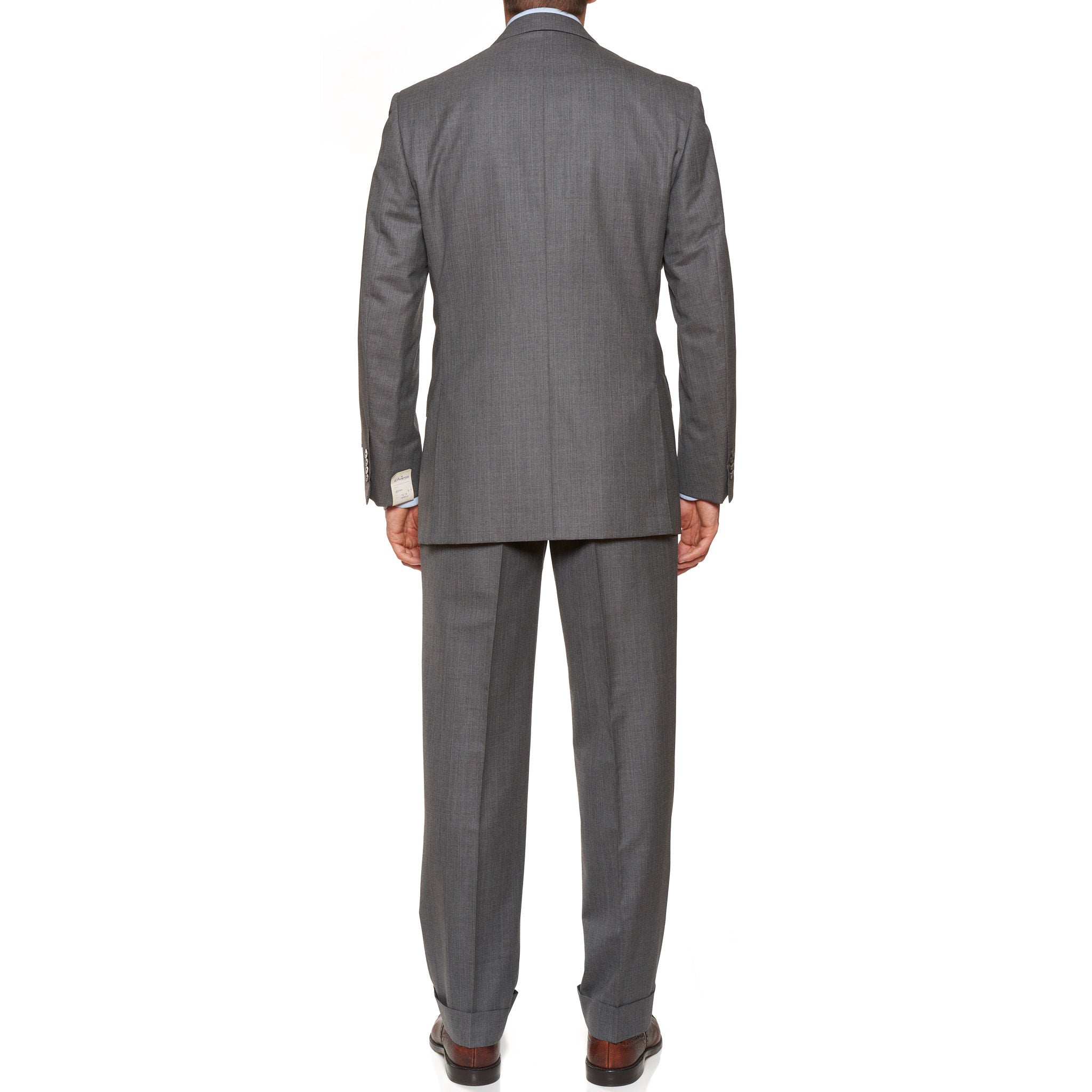 D'AVENZA Roma Handmade Gray Wool Super 120's DB Suit EU 52 NEW US 42 D'AVENZA