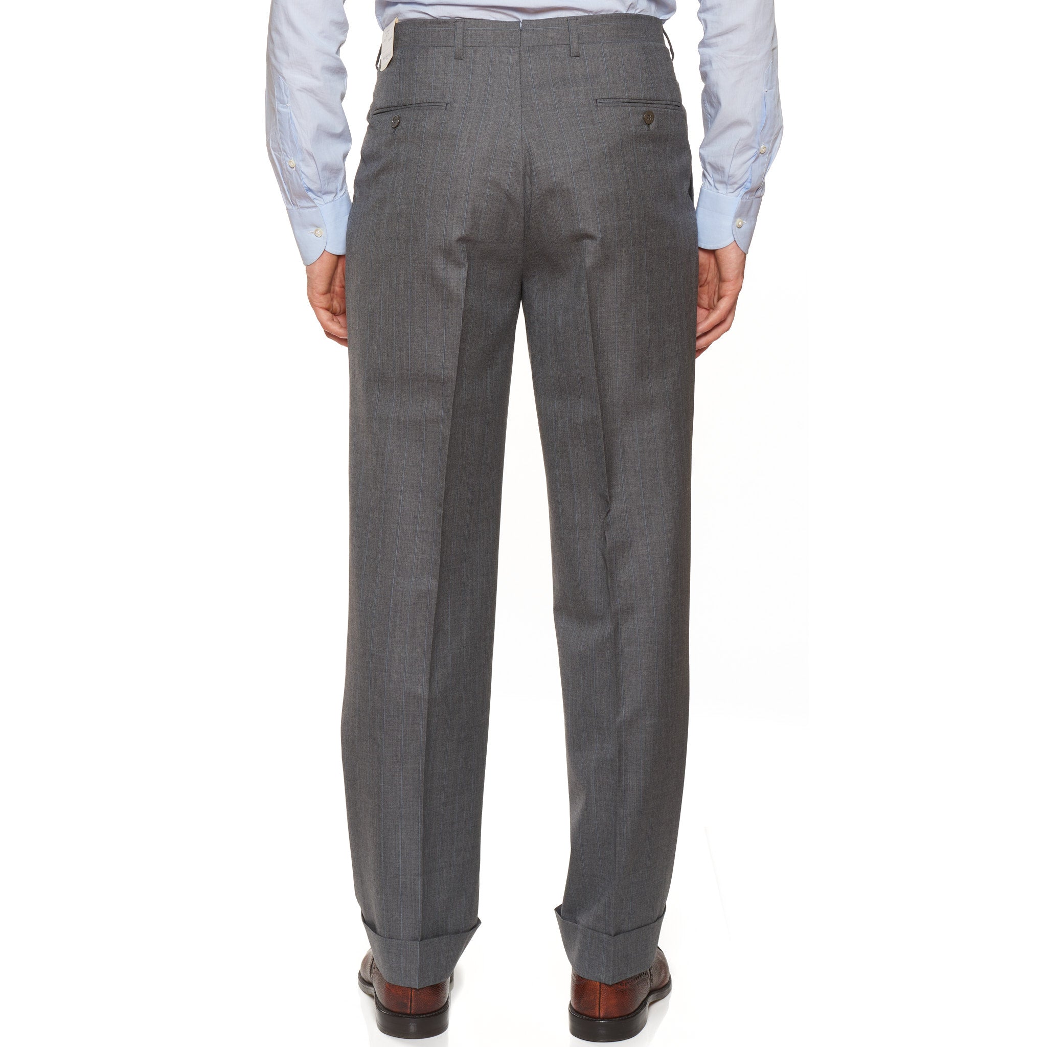 D'AVENZA Roma Handmade Gray Wool Super 120's DB Suit EU 52 NEW US 42