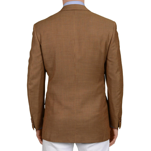 D'AVENZA Roma Handmade Brown Wool Blazer Jacket EU 50 NEW US 40