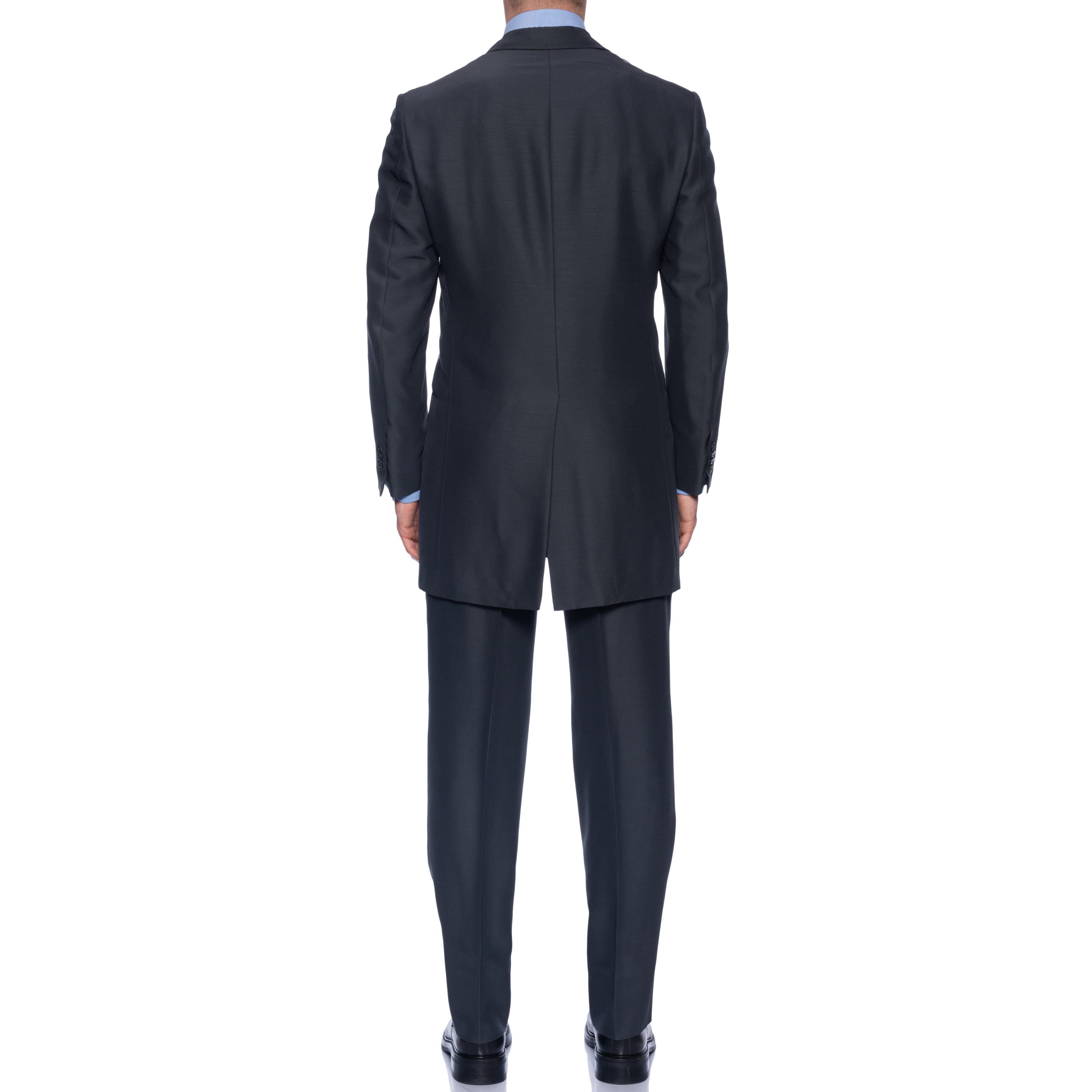D'AVENZA Roma "Karim" Handmade Gray Wool-Silk Suit EU 50 NEW US 40 Long D'AVENZA