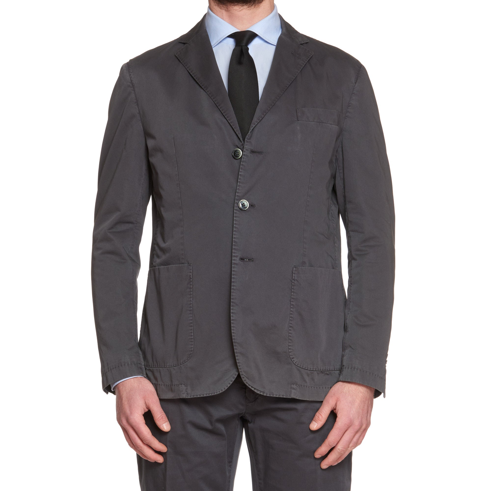 EDDIE & BROS Gray Cotton Unlined Spring-Summer Suit EU 54 NEW US 44 EDDIE & BROS