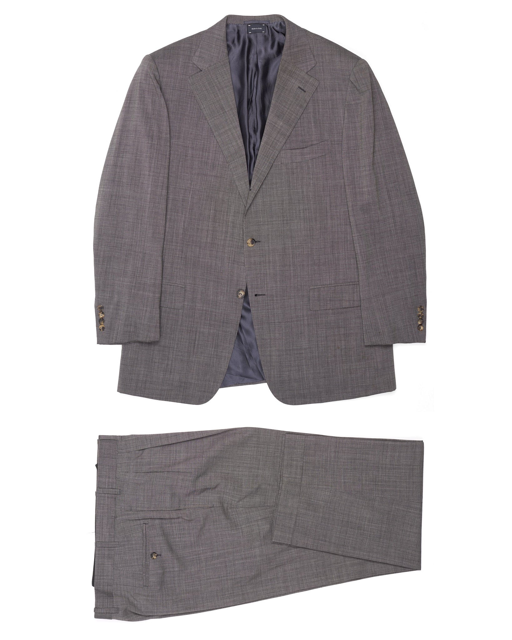 ERMENEGILDO ZEGNA "Napoli Couture XXX" Gray Wool Suit EU 54 US 42-44 ERMENEGILDO ZEGNA