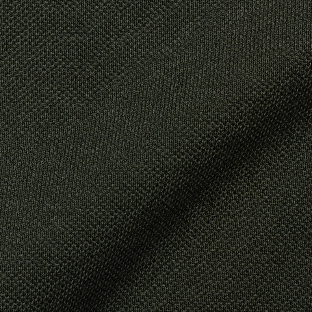 FEDELI 34 LAB Green Cotton Pique Long Sleeve Polo Shirt EU 46 NEW US XS FEDELI