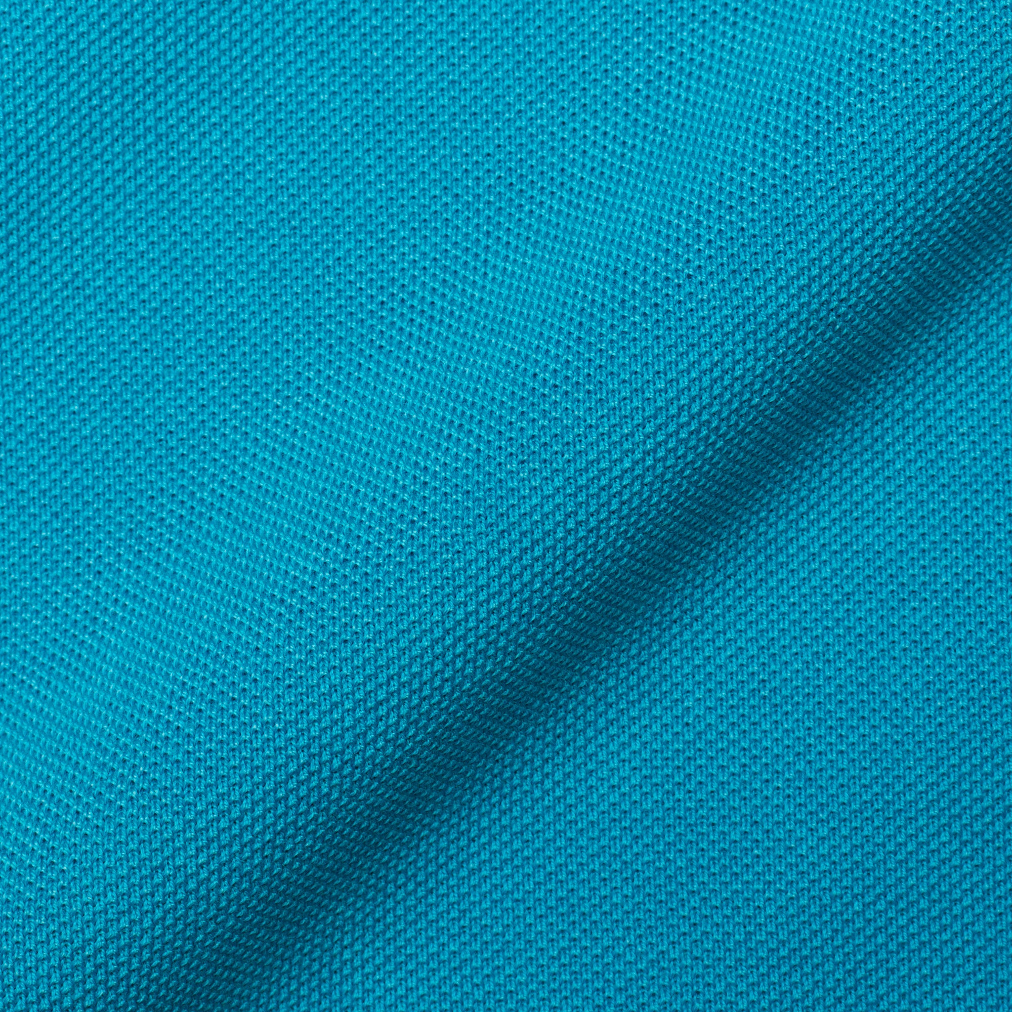 FEDELI 34 LAB "North" Teal Blue Cotton Pique Short Sleeve Polo Shirt EU 50 NEW US M