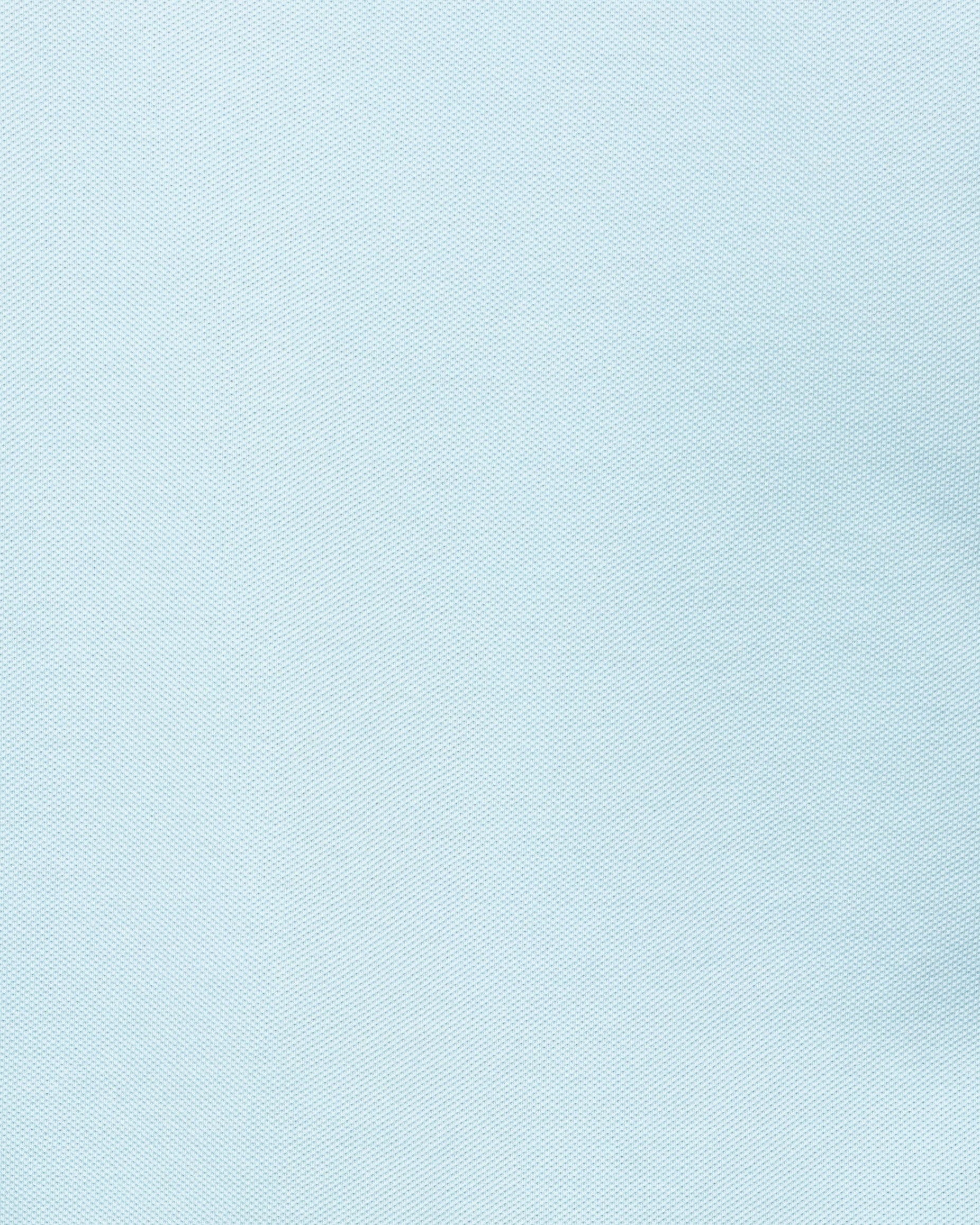 FEDELI 34 LAB "Pard" Light Blue Cotton Pique Long Sleeve Polo Shirt 46 NEW FEDELI