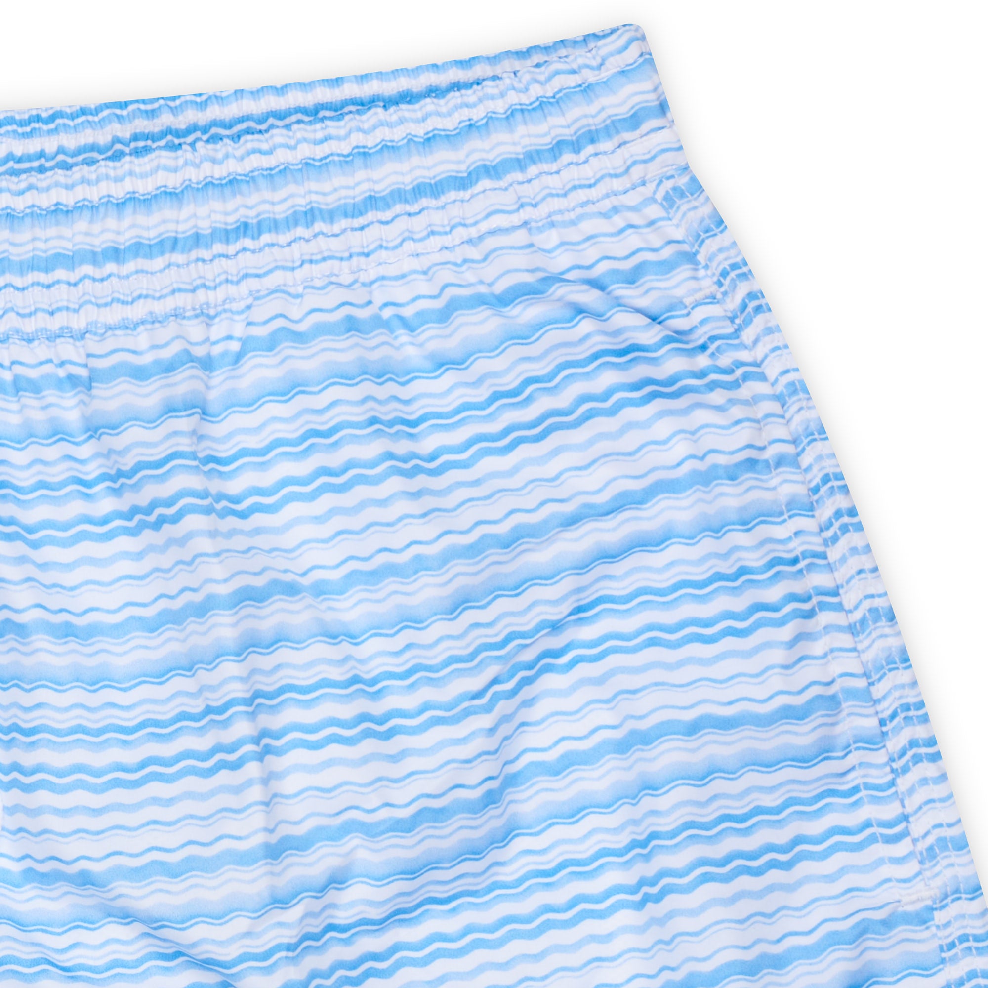 FEDELI Blue-White Wavy Striped Madeira Airstop Swim Shorts Trunks US L NEW FEDELI