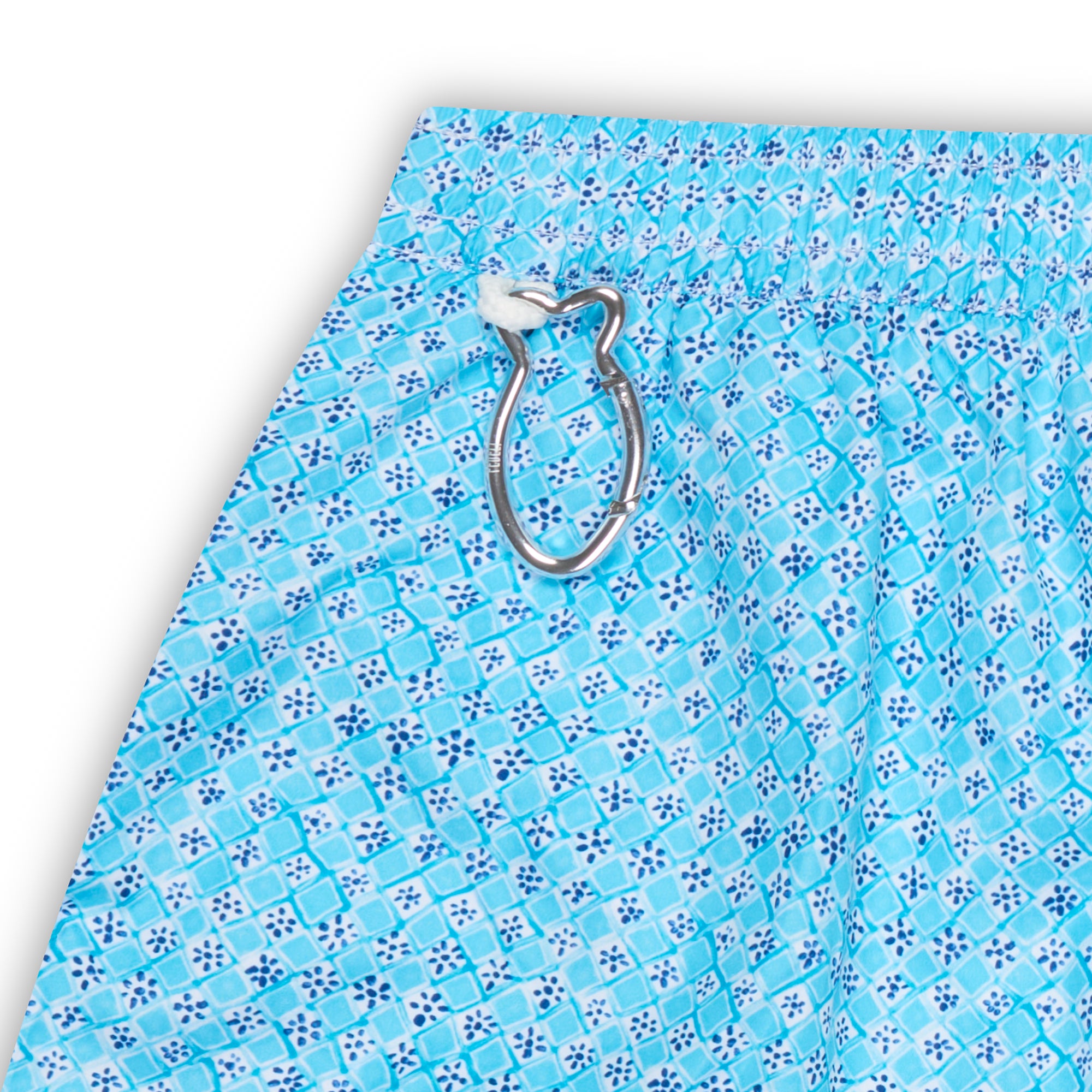 FEDELI Blue Floral Checkered Printed Madeira Airstop Swim Shorts Trunks NEW 3XL FEDELI