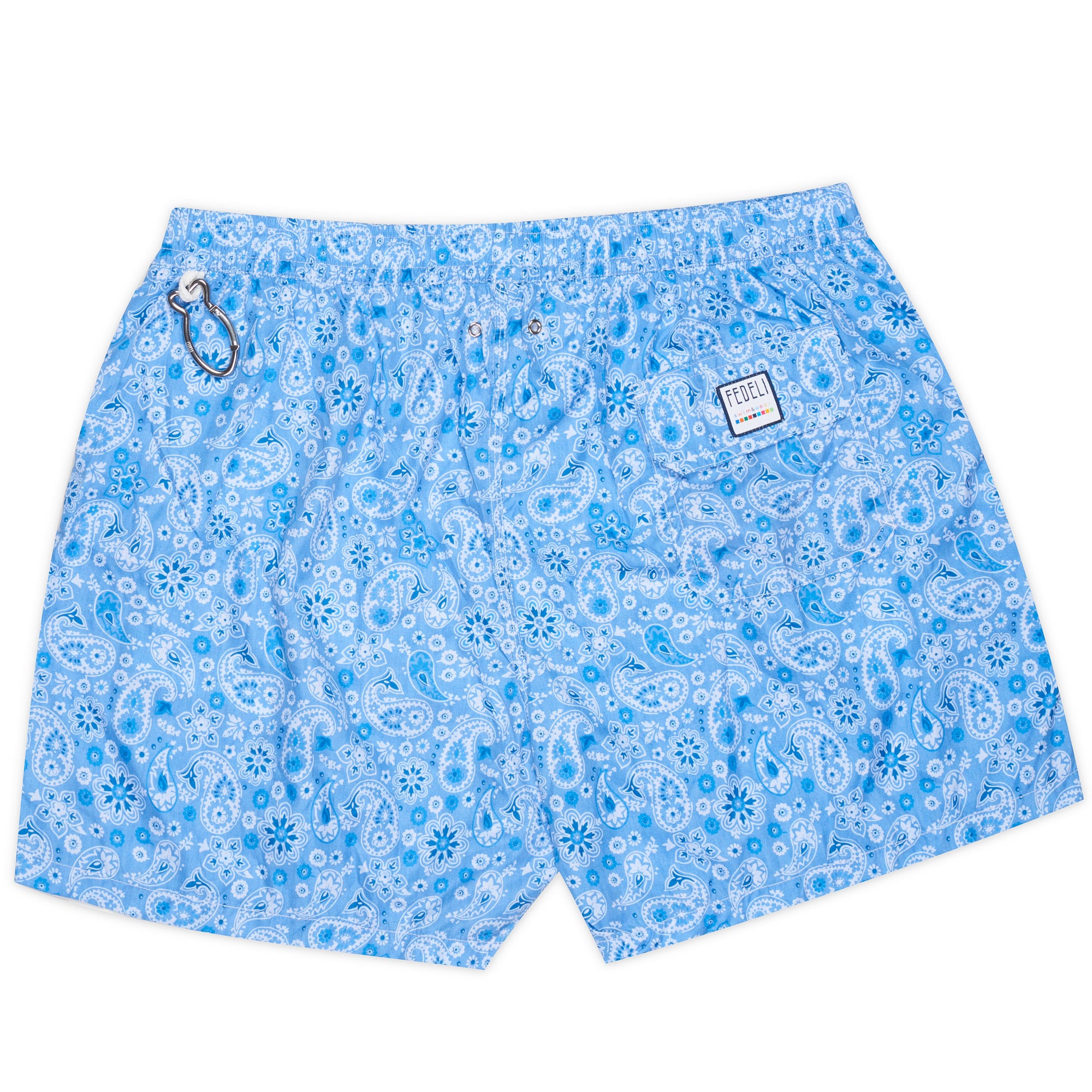 FEDELI Blue Floral Paisley Printed Madeira Airstop Swim Shorts Trunks NEW 3XL FEDELI