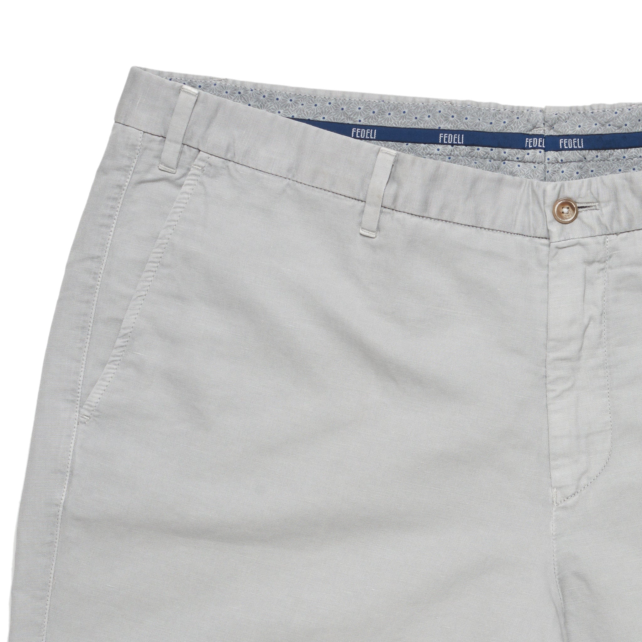 FEDELI Gray Cotton-Linen Casual Bermuda Shorts EU 56 NEW US 40 FEDELI