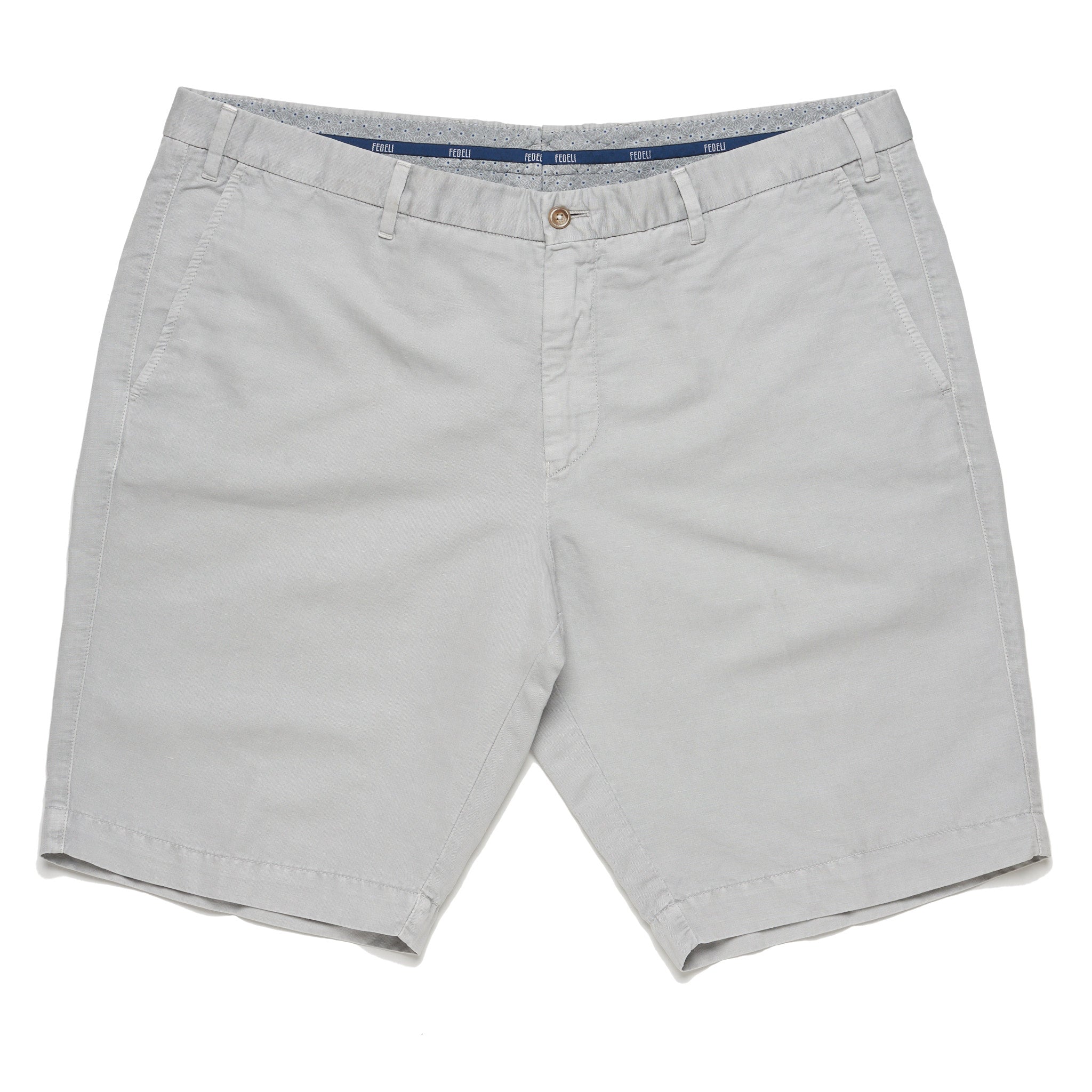 FEDELI Gray Cotton-Linen Casual Bermuda Shorts EU 56 NEW US 40 FEDELI