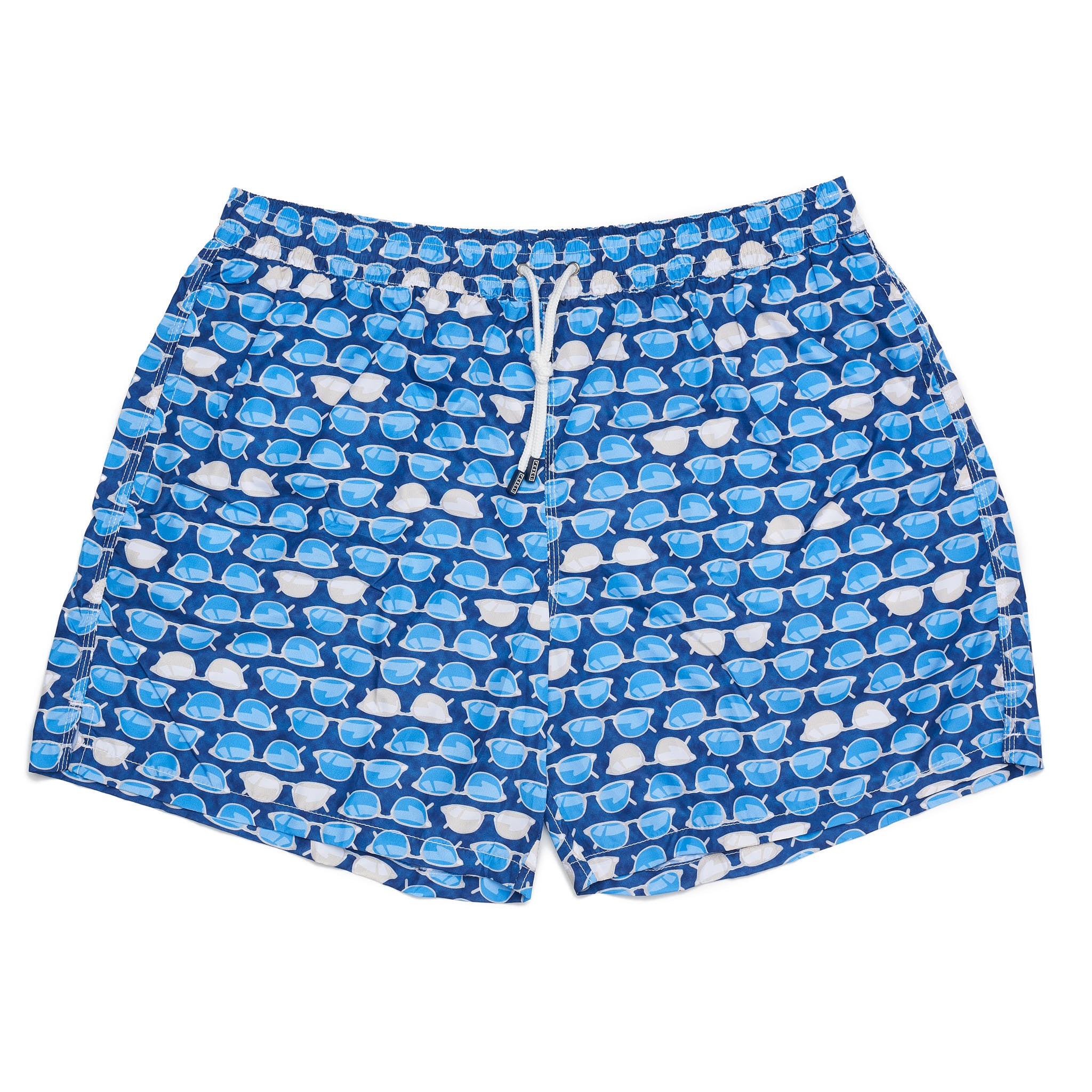 FEDELI Made in Italy Blue Sunglasses Print Madeira Airstop Swim Shorts Trunks NEW FEDELI