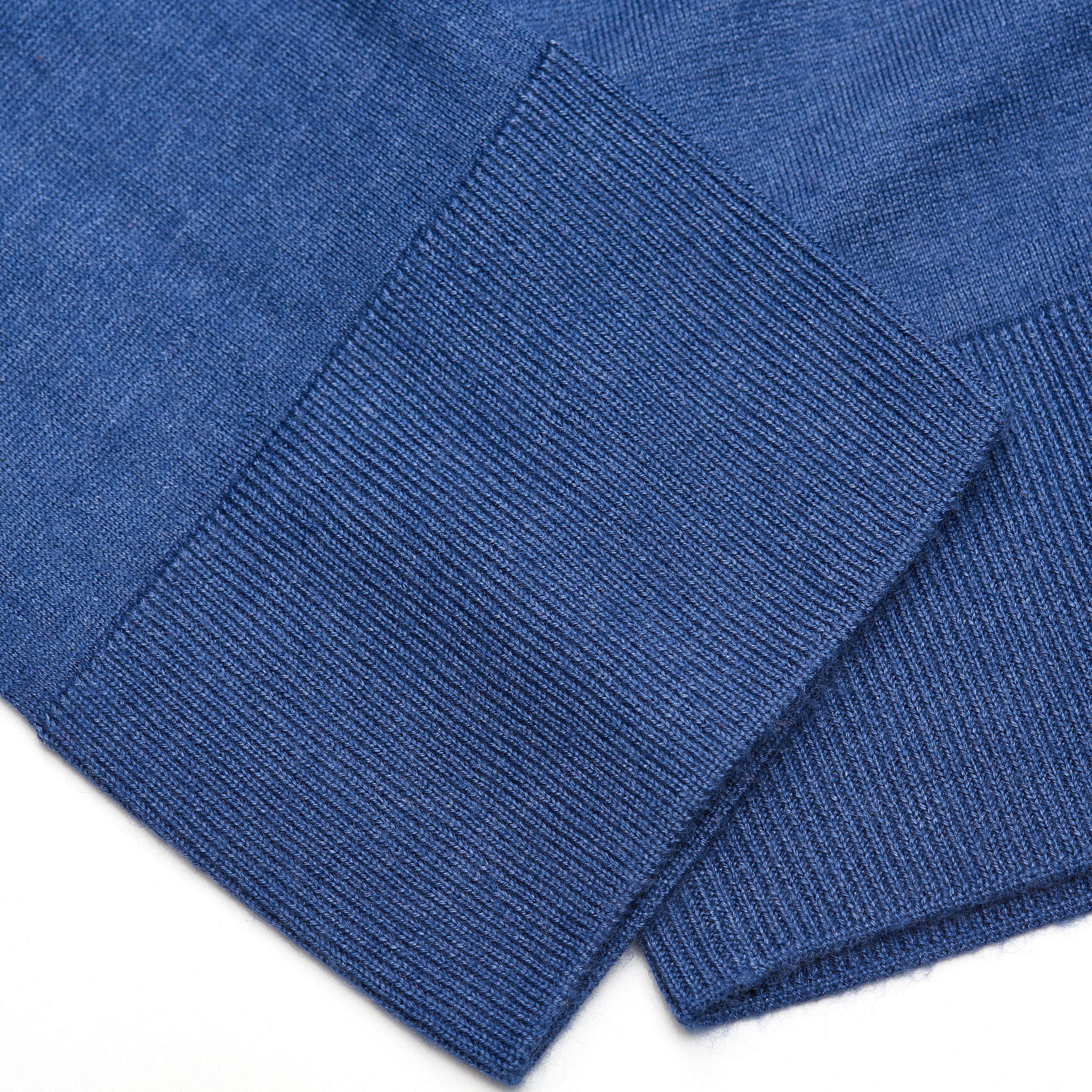 FEDELI "Millionaire" Blue 14 Micron Super Cashmere Zip Neck Sweater 46 NEW XS
