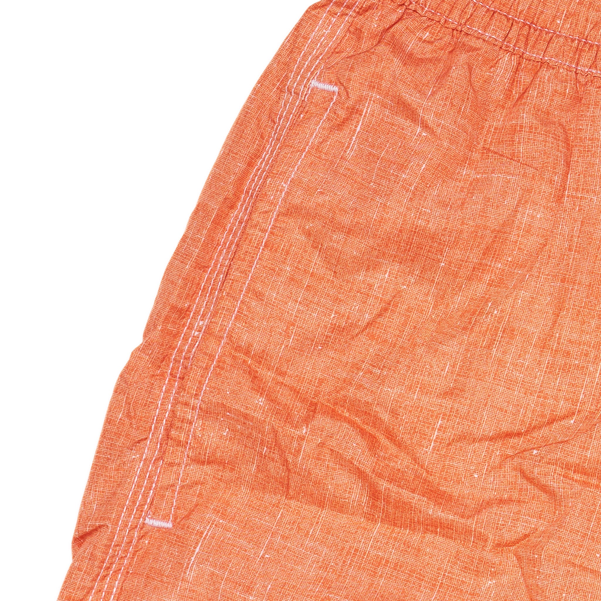 FEDELI Orange Chambray Printed Madeira Airstop Swim Shorts Trunks NEW S FEDELI