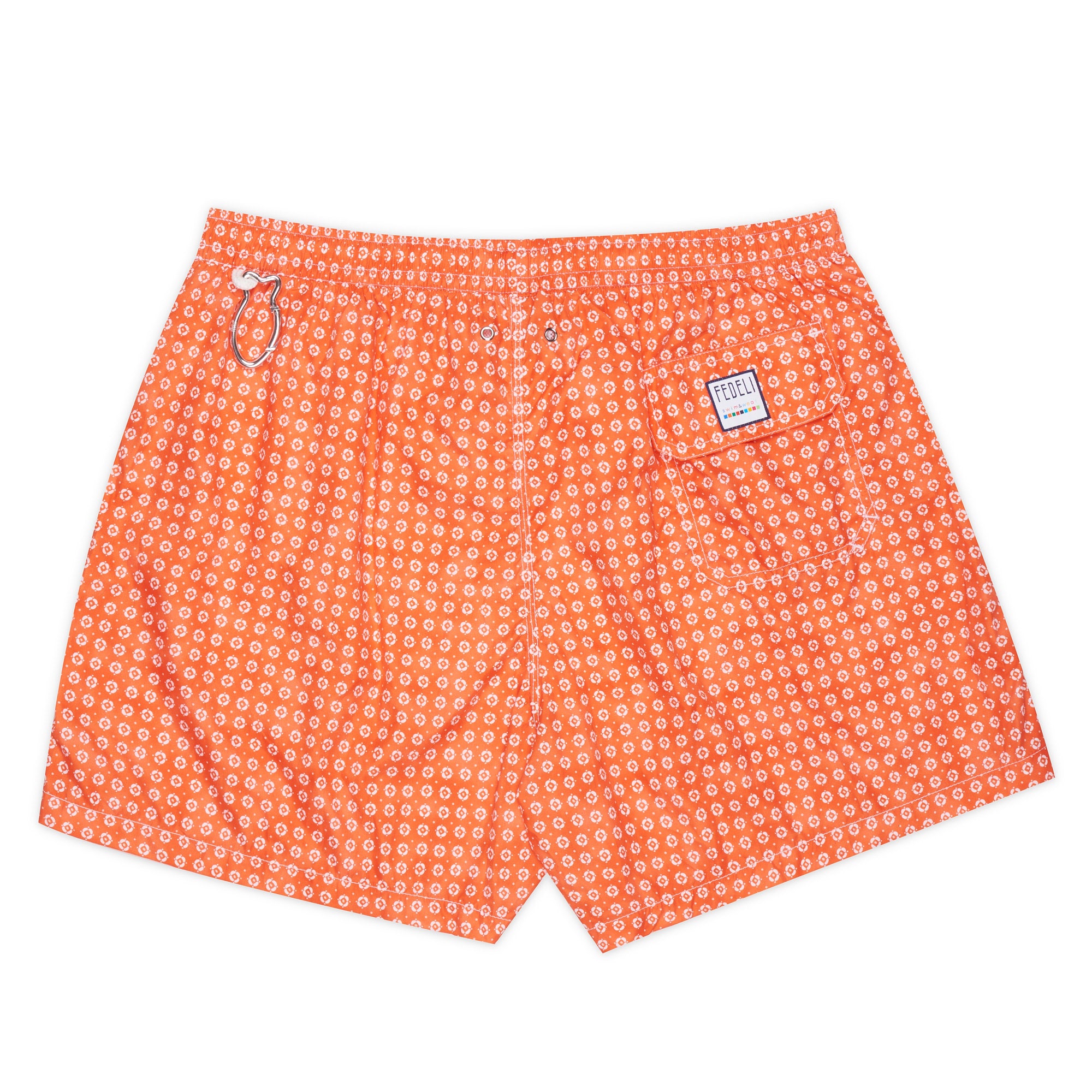 FEDELI Orange Floral Print Maldive Airstop Swim Shorts Trunks NEW