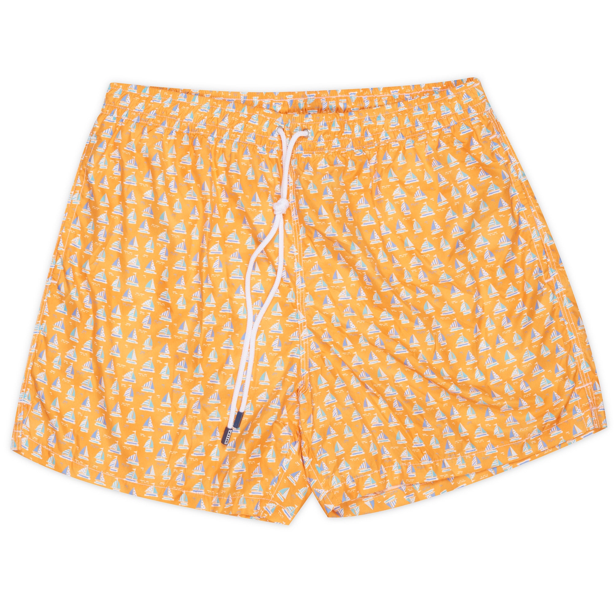 FEDELI Orange Sailboat Printed Madeira Airstop Swim Shorts Trunks NEW XL FEDELI