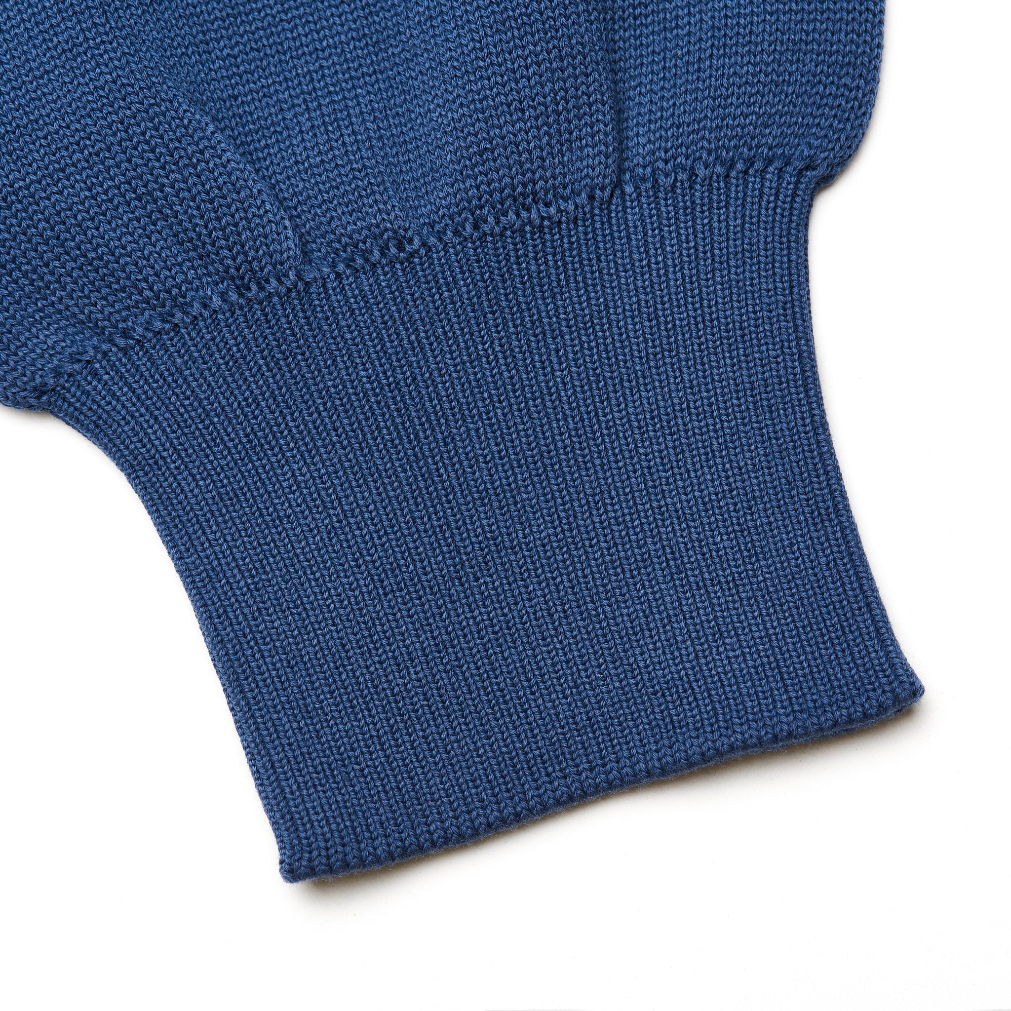 FEDELI Blue Cotton V-Neck Sweater EU 50 NEW US M FEDELI