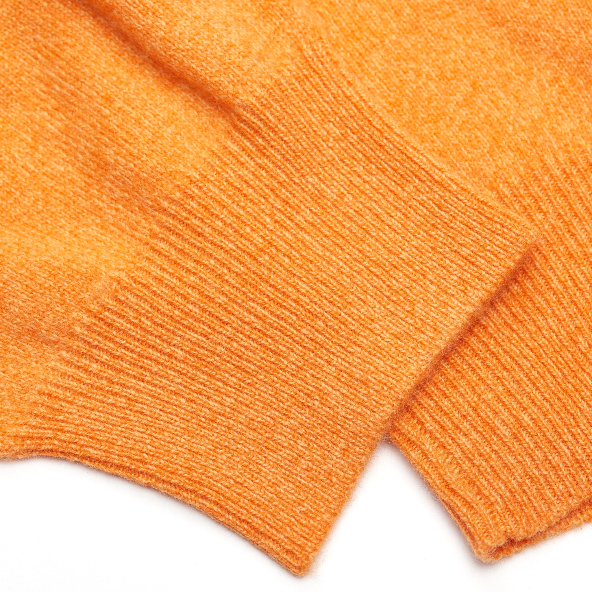 FEDELI Orange Cashmere Raglan Sleeves Crewneck Sweater EU 56 NEW US XXL FEDELI