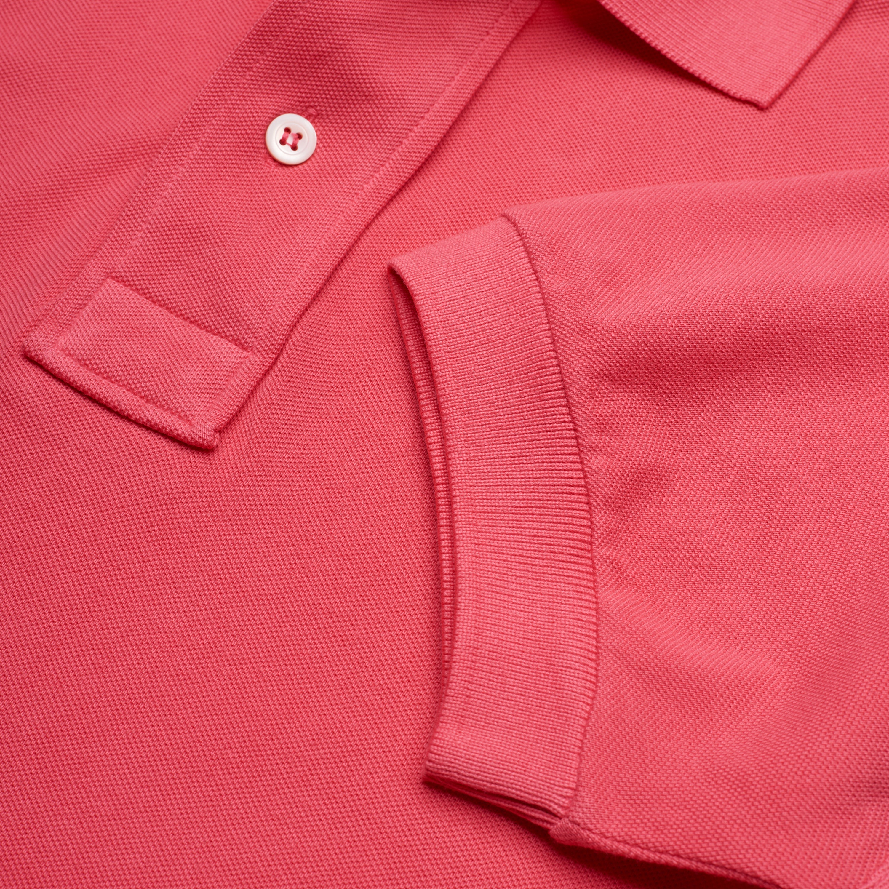 FEDELI Pink Cotton Pique Dusty System Short Sleeve Polo Shirt EU 46 NEW US XS