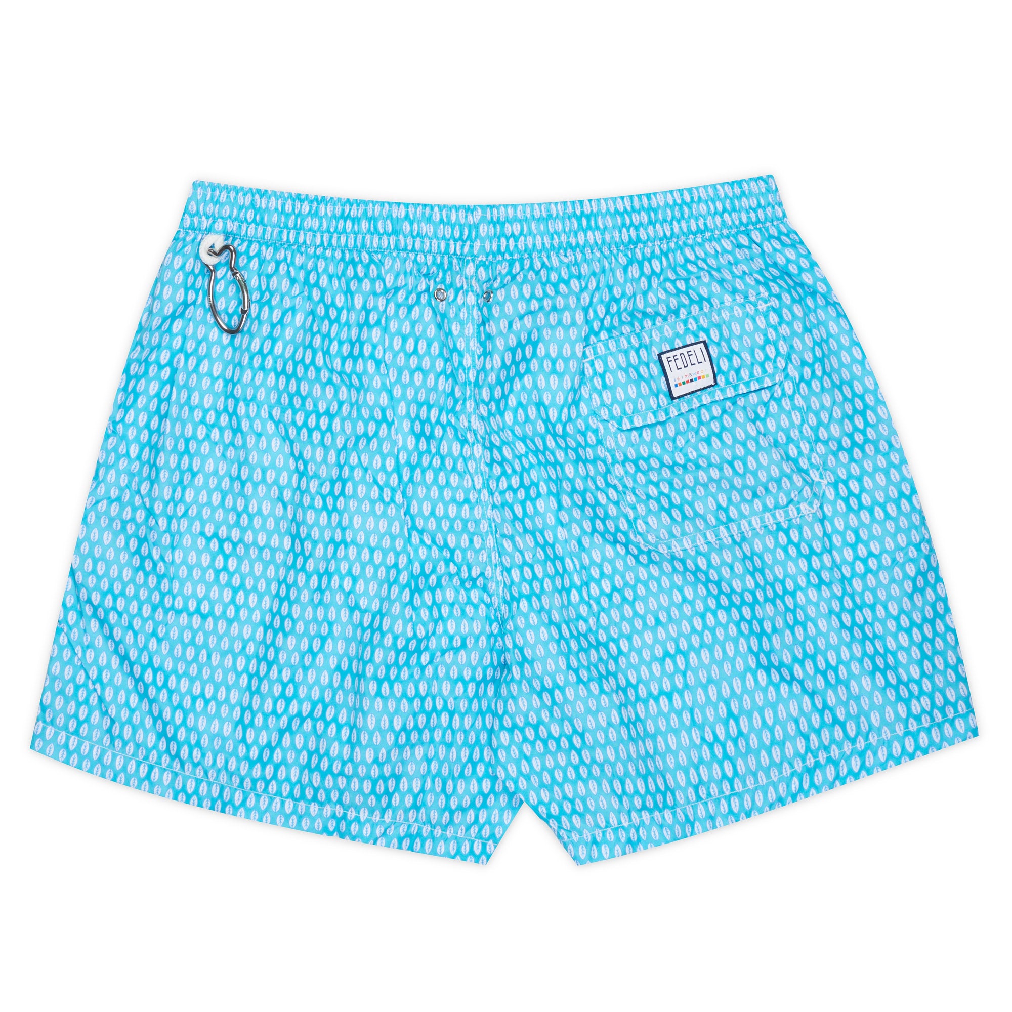 FEDELI Turquoise Leaf Print Madeira Airstop Swim Shorts Trunks NEW 2XL