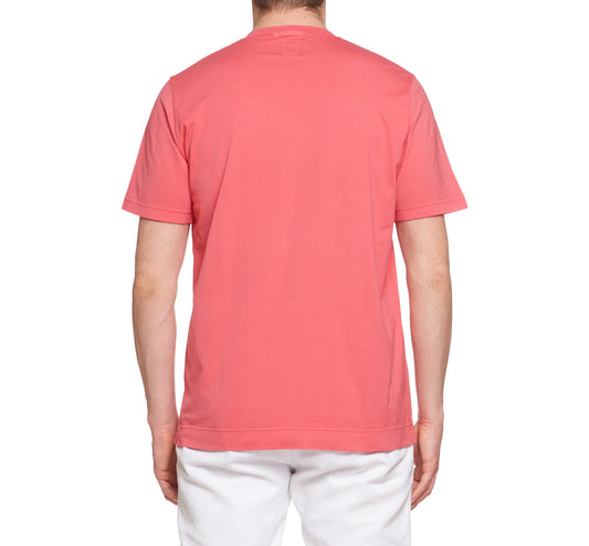 FEDELI "Extreme" Dark Pink Cotton Short Sleeve T-Shirt EU 54 NEW US XL